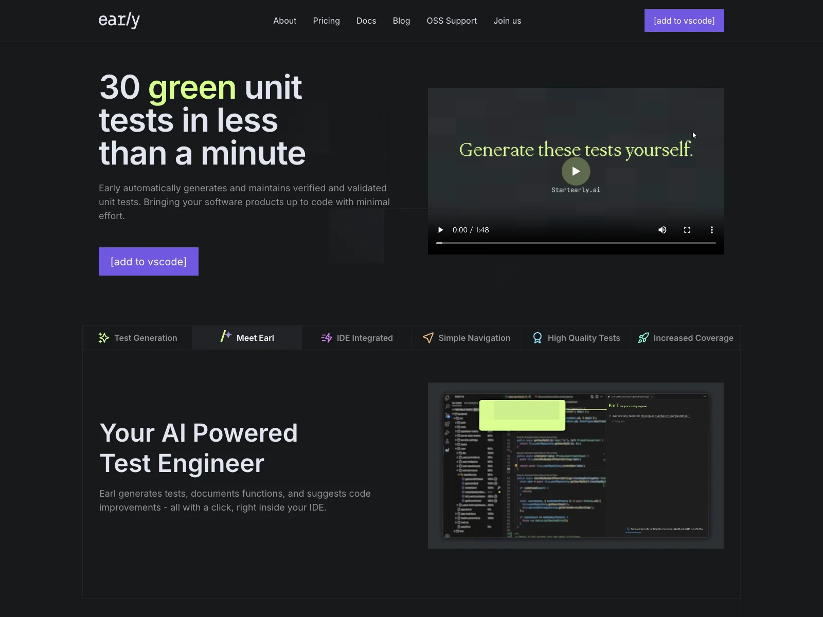 Early: AI-Powered Test Generation for Enhanced Code Quality