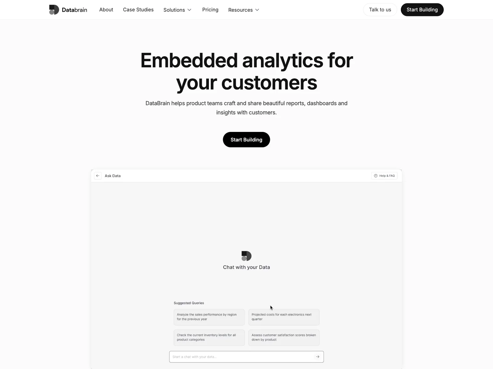 AI-Powered Embedded Analytics Platform: DataBrain