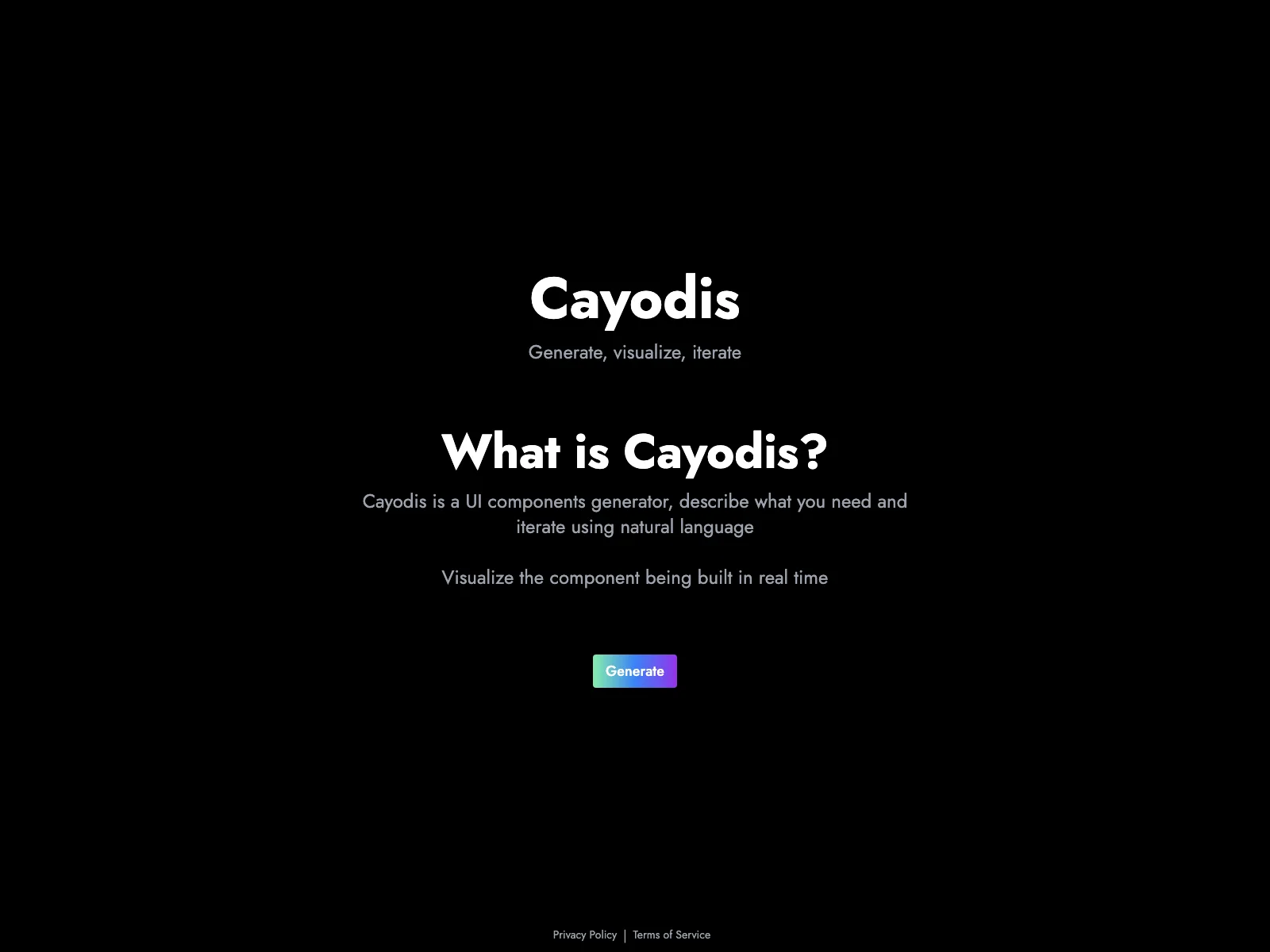 Cayodis: Empowering UI Component Generation with AI