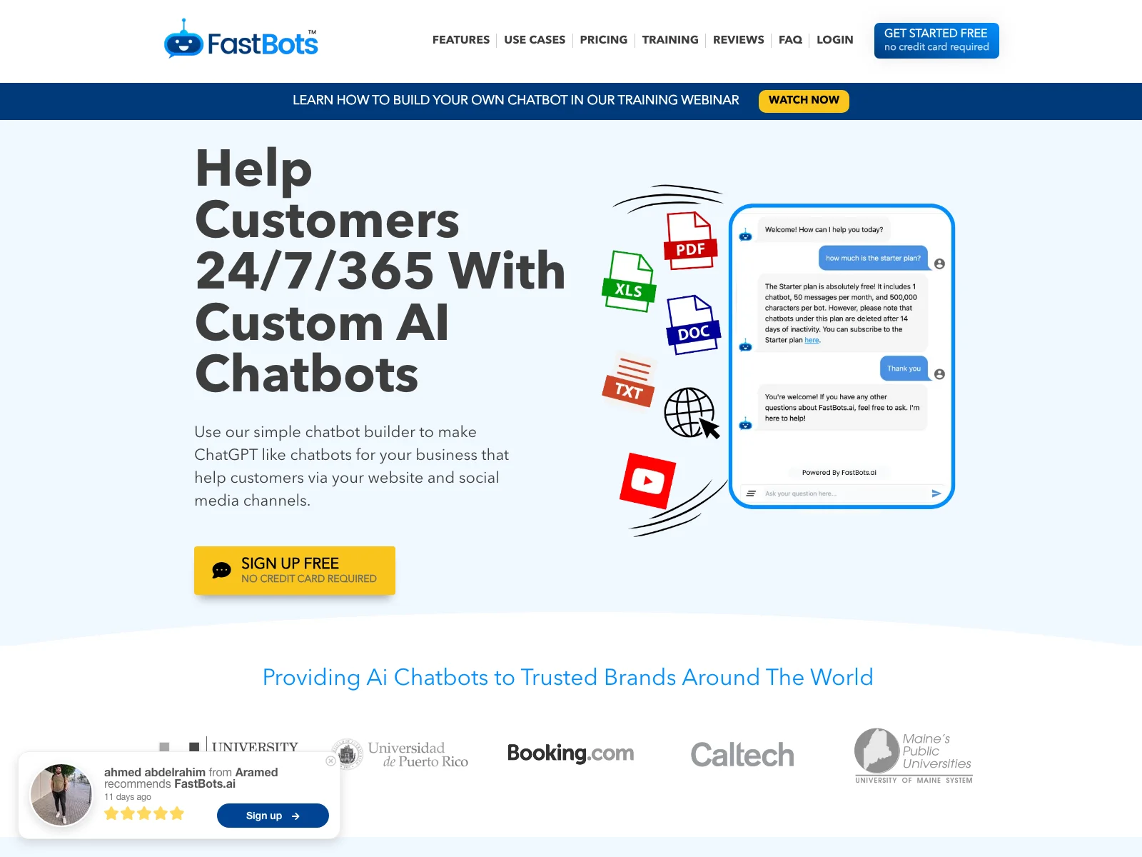 FastBots.ai: Custom AI Chatbots for Superior Customer Service