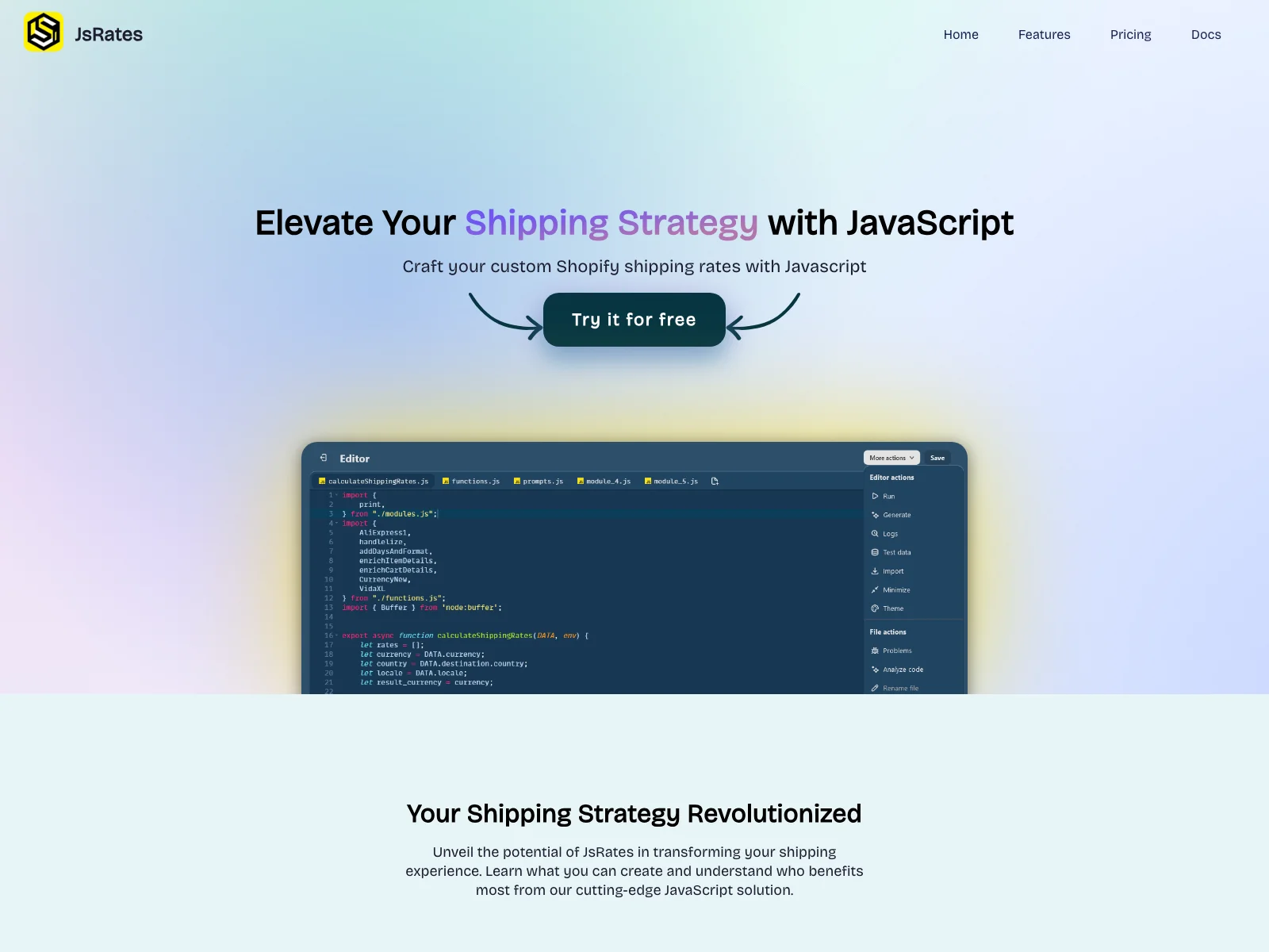 JsRates: Empowering Shopify Stores with Custom JavaScript Shipping Rates