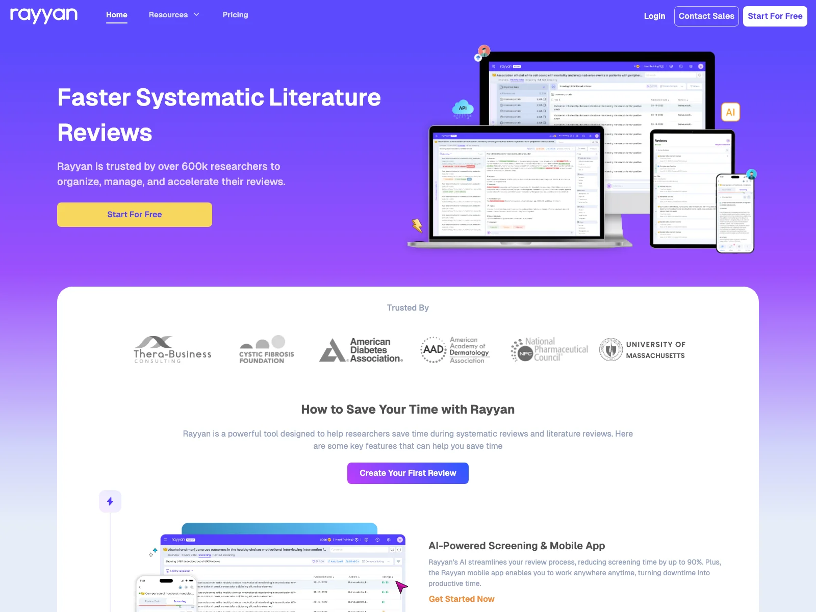 Rayyan: Streamlining Systematic Reviews with AI