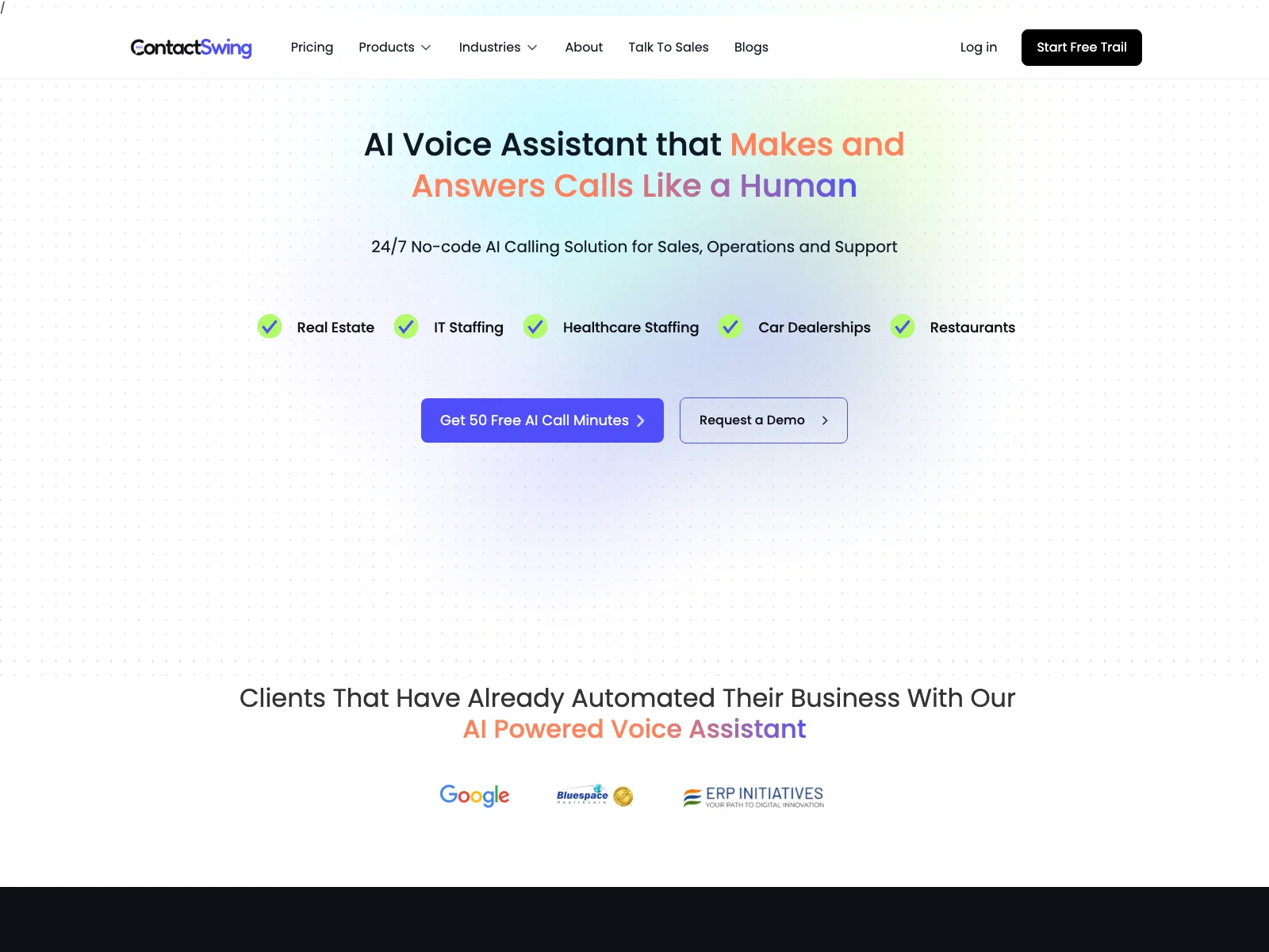 ContactSwing - Revolutionizing Business with AI Voice Assistant