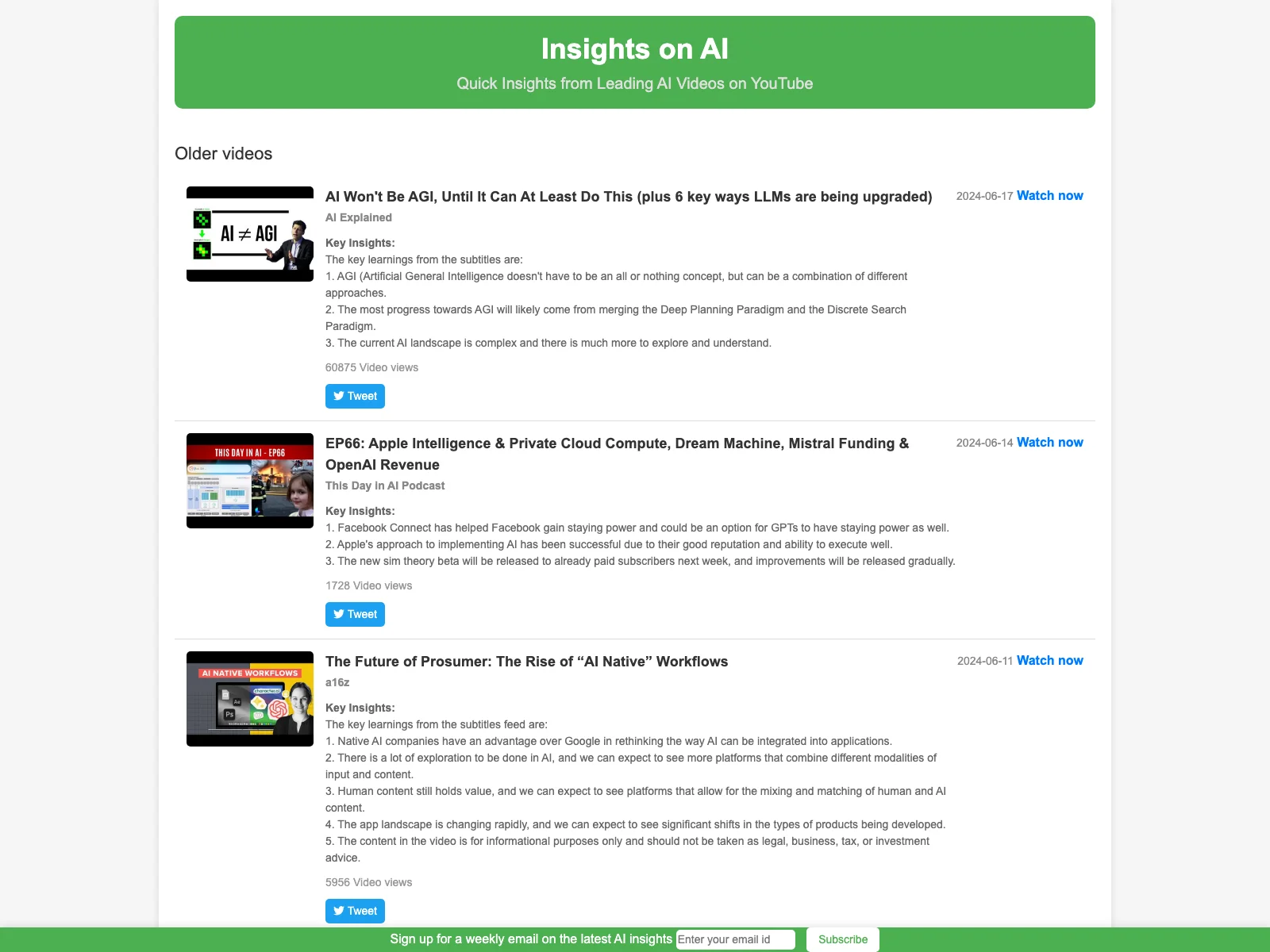 AI Insights: Your Source for the Latest AI Video Highlights and Key Learnings