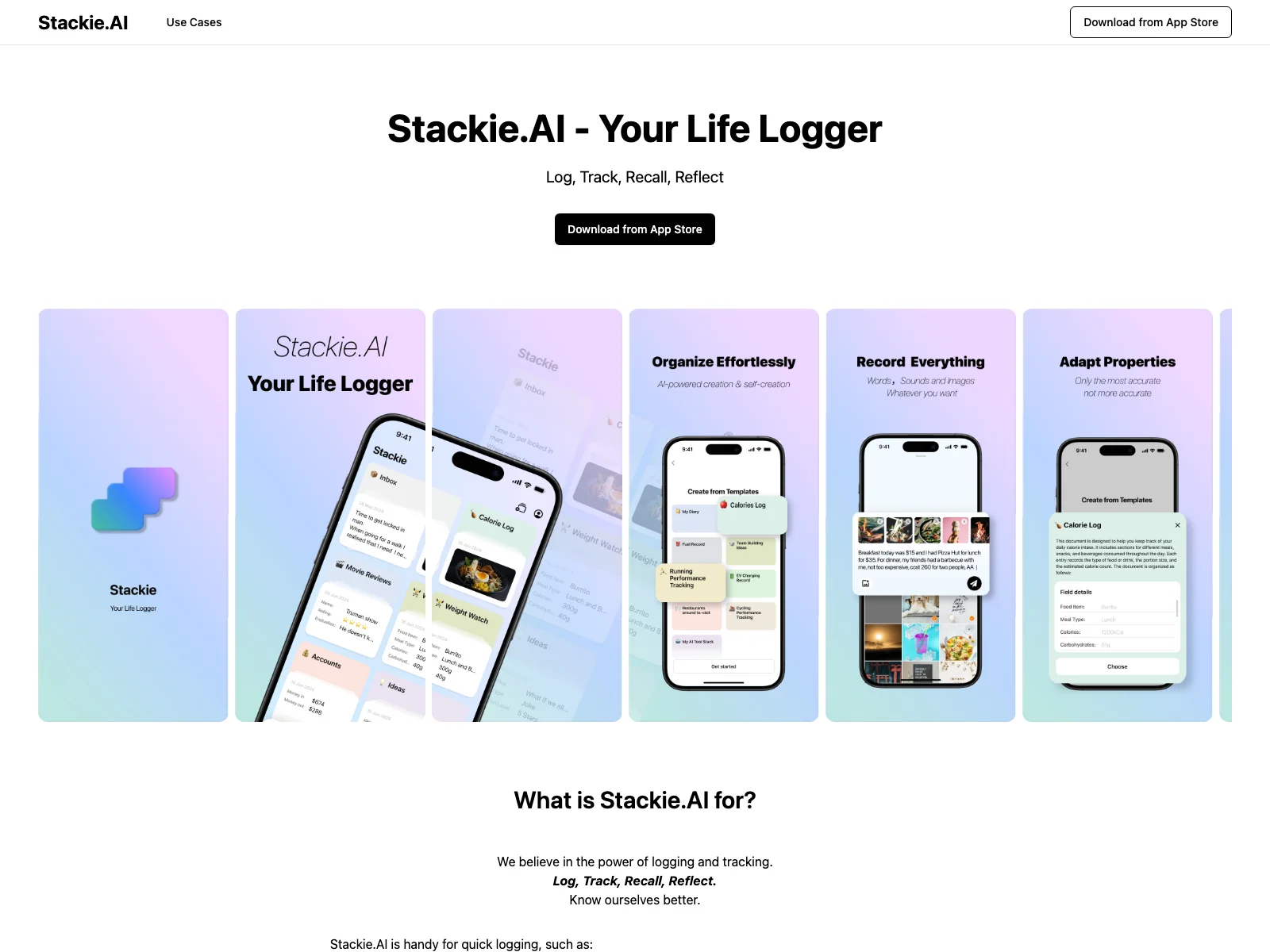 Stackie.AI - Revolutionize Your Life Logging