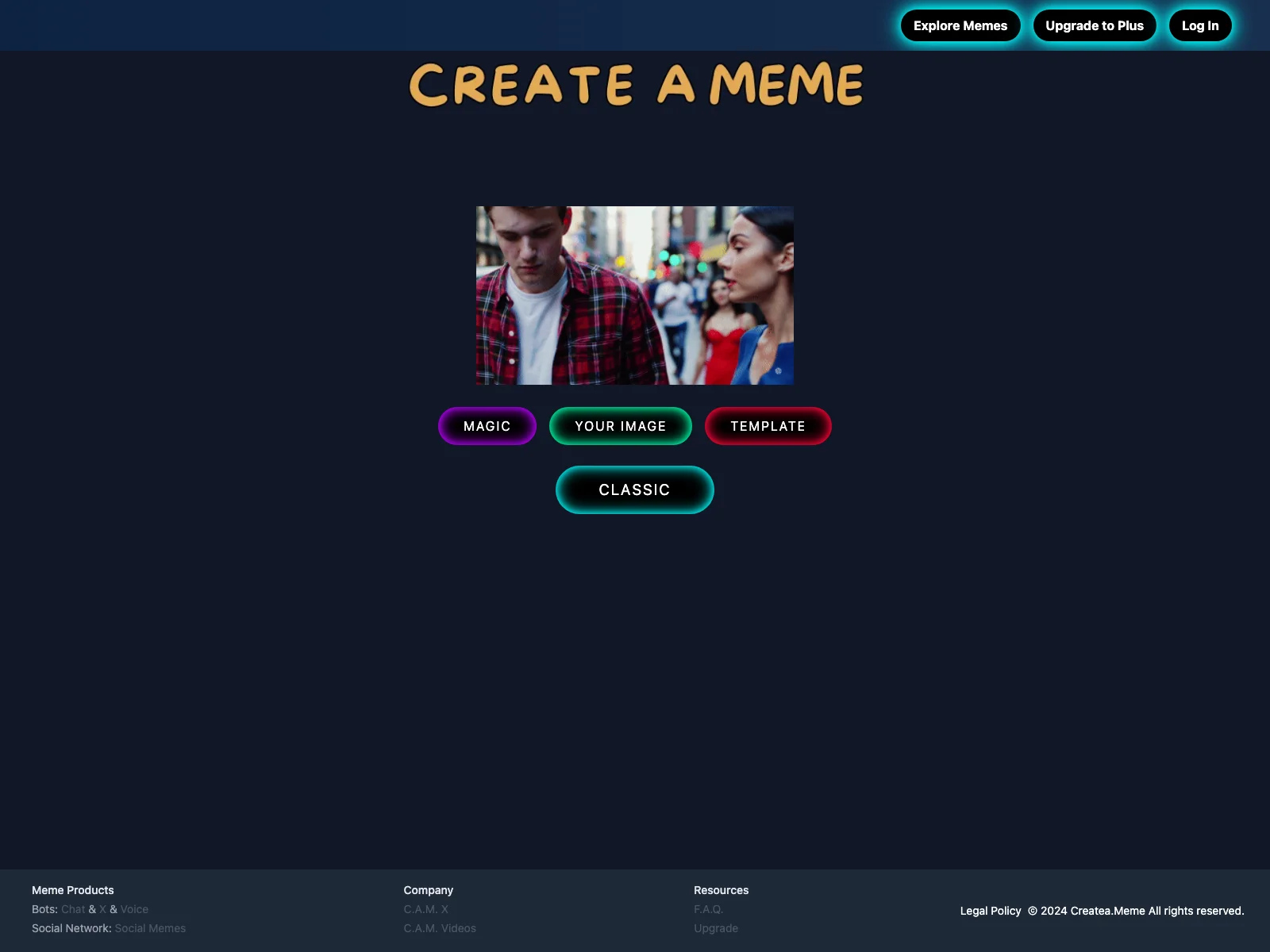 「Create a Meme」：ユニークなミームを作成可能