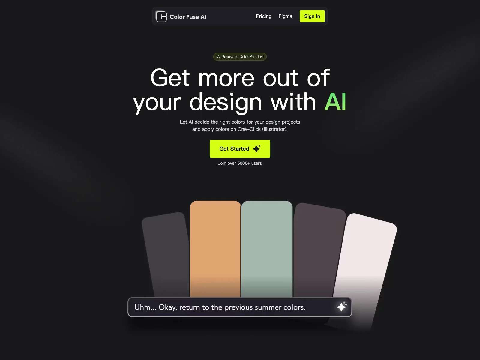 Revolutionize Your Designs with AI Chat Color Palette Generator