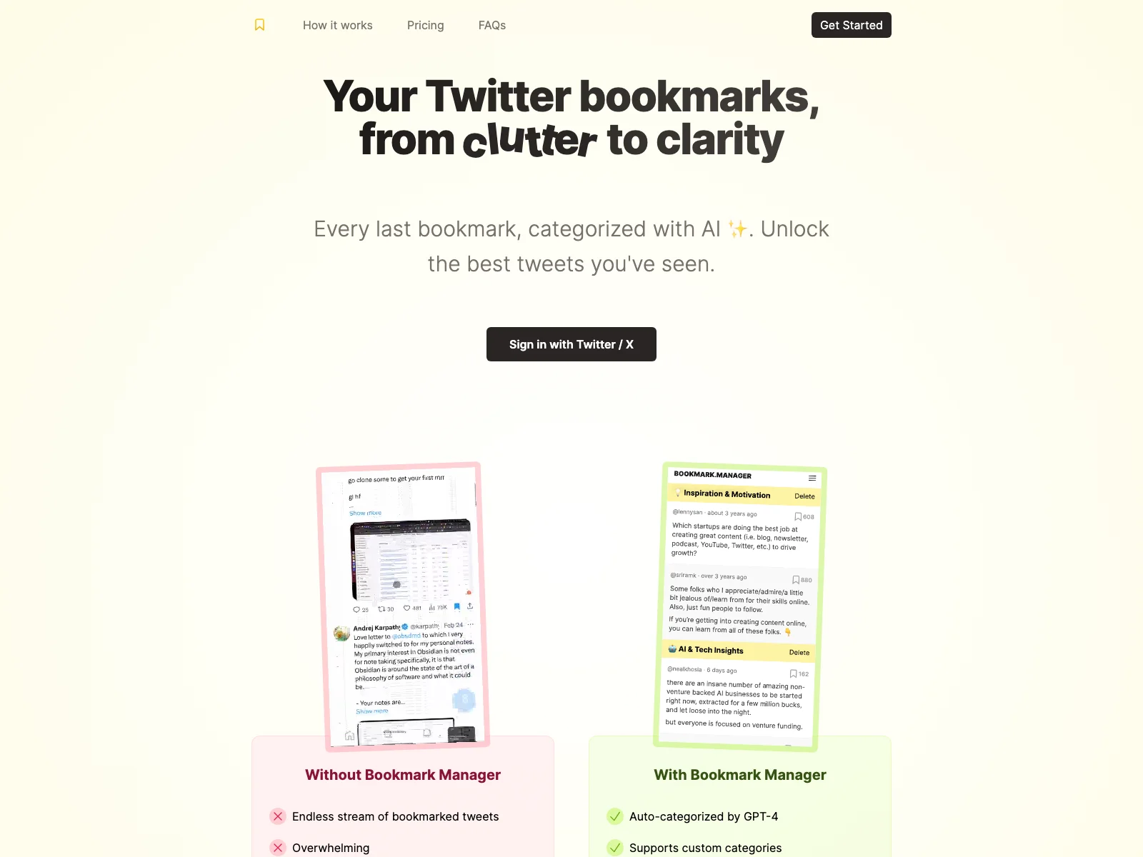 Twitter Bookmarks Manager: Organize and Unlock the Best of Your Twitter Bookmarks with AI