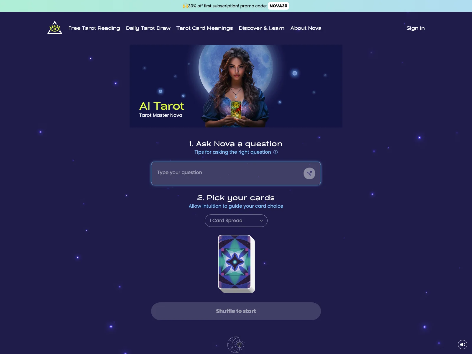 AI Tarot Nova: Unleash Insights with AI-Powered Tarot