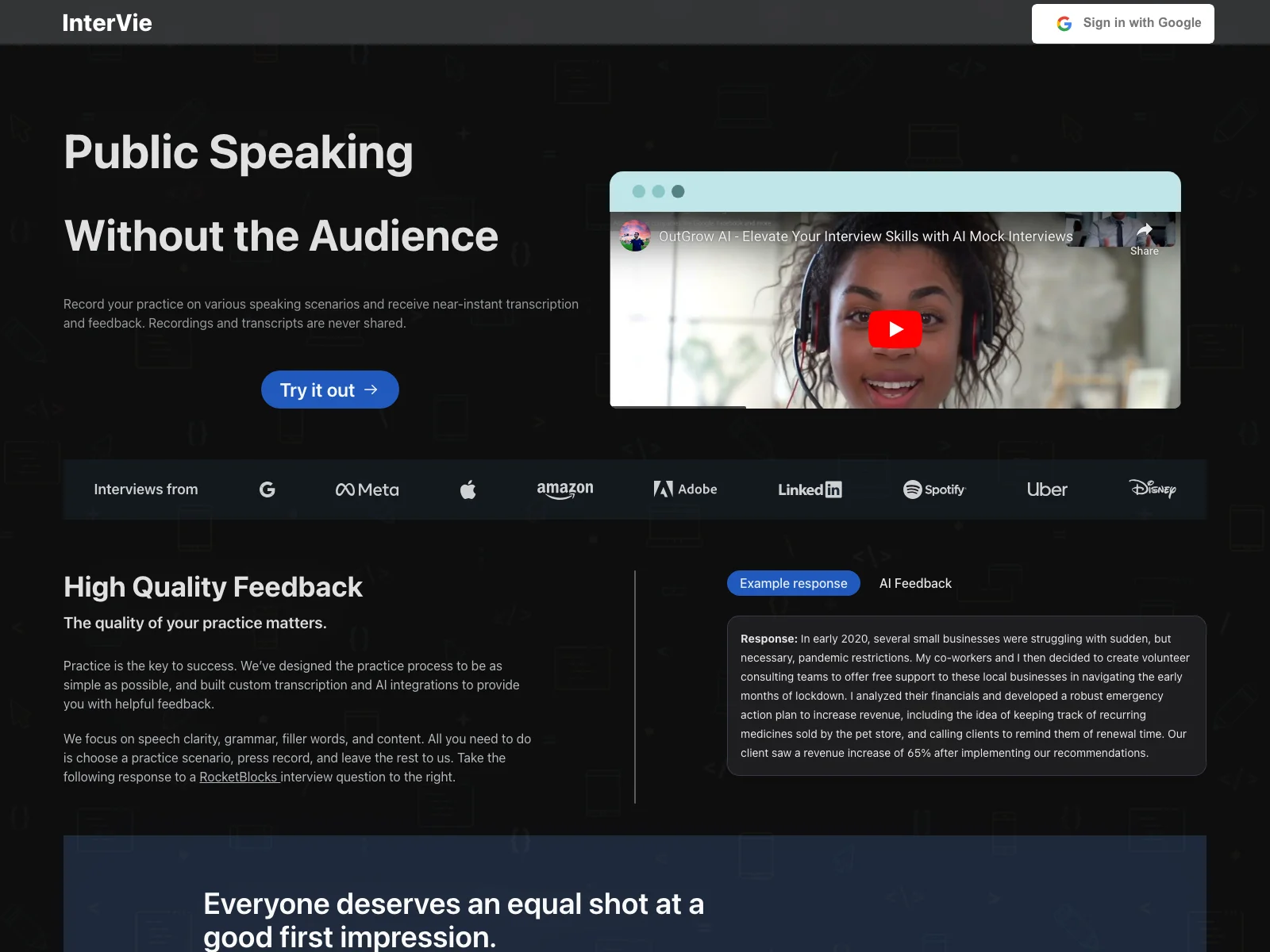 InterVie - AI-Powered Speech Practice for Success