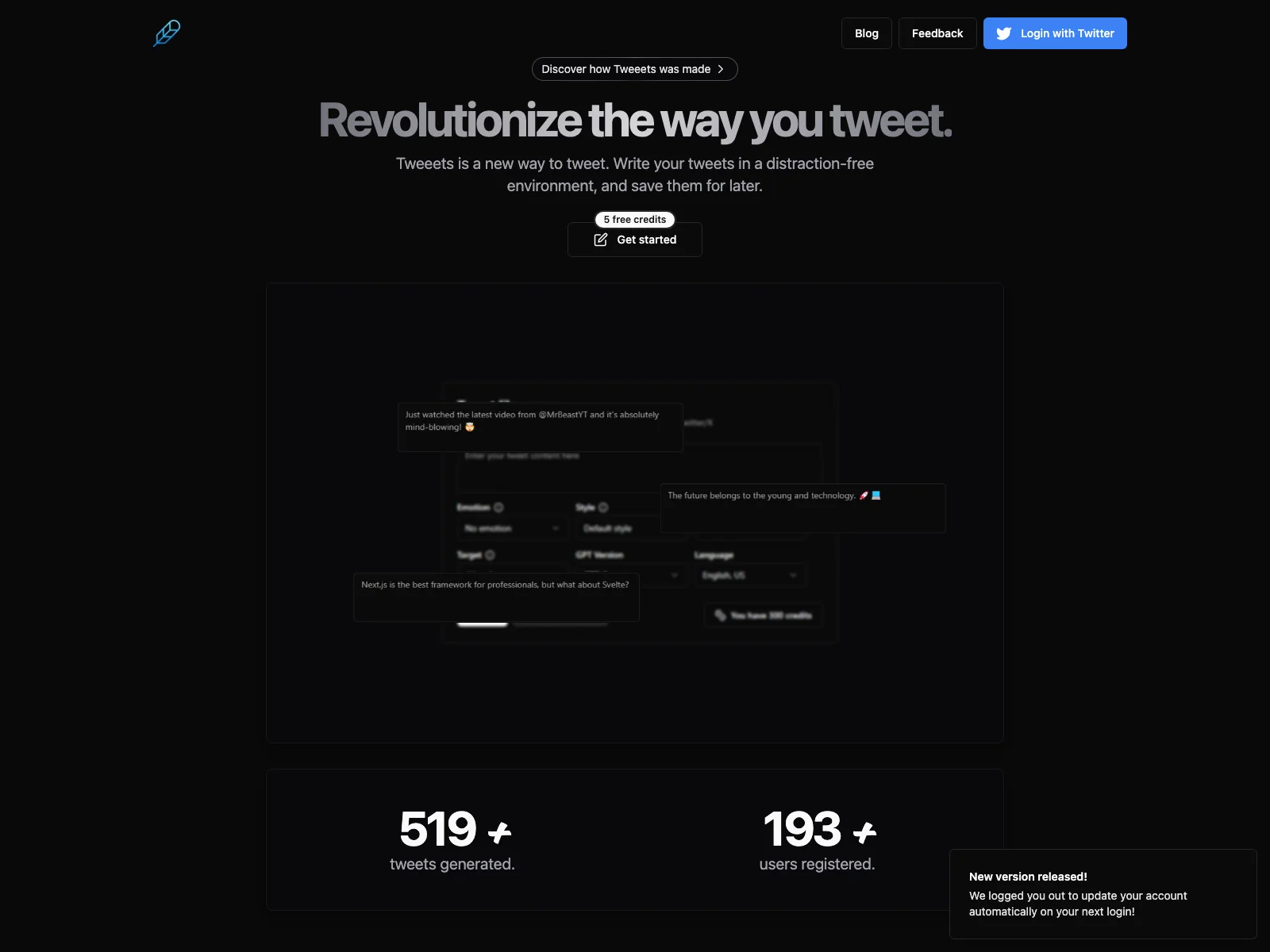 Tweeets: The AI-Powered Tool for Effortless Tweet Creation