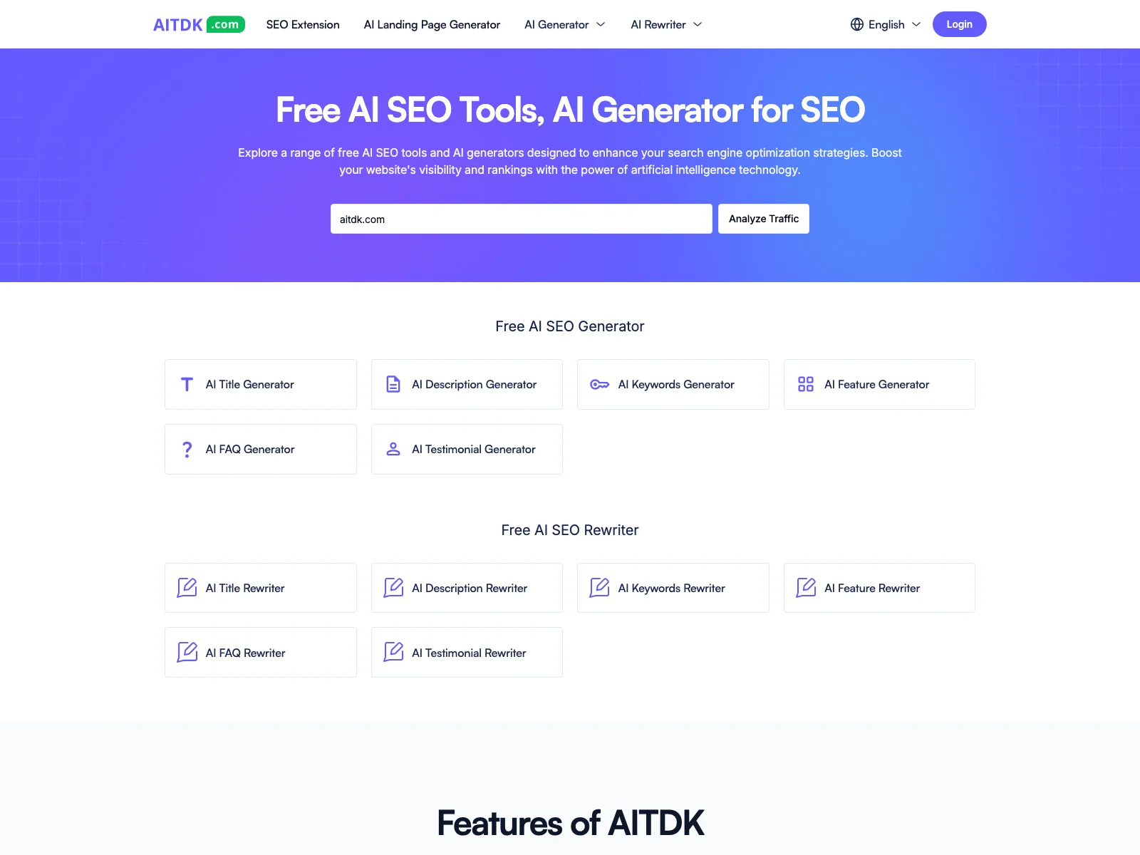 AITDK: Free AI SEO Tools for Enhanced Website Visibility and Content Creation