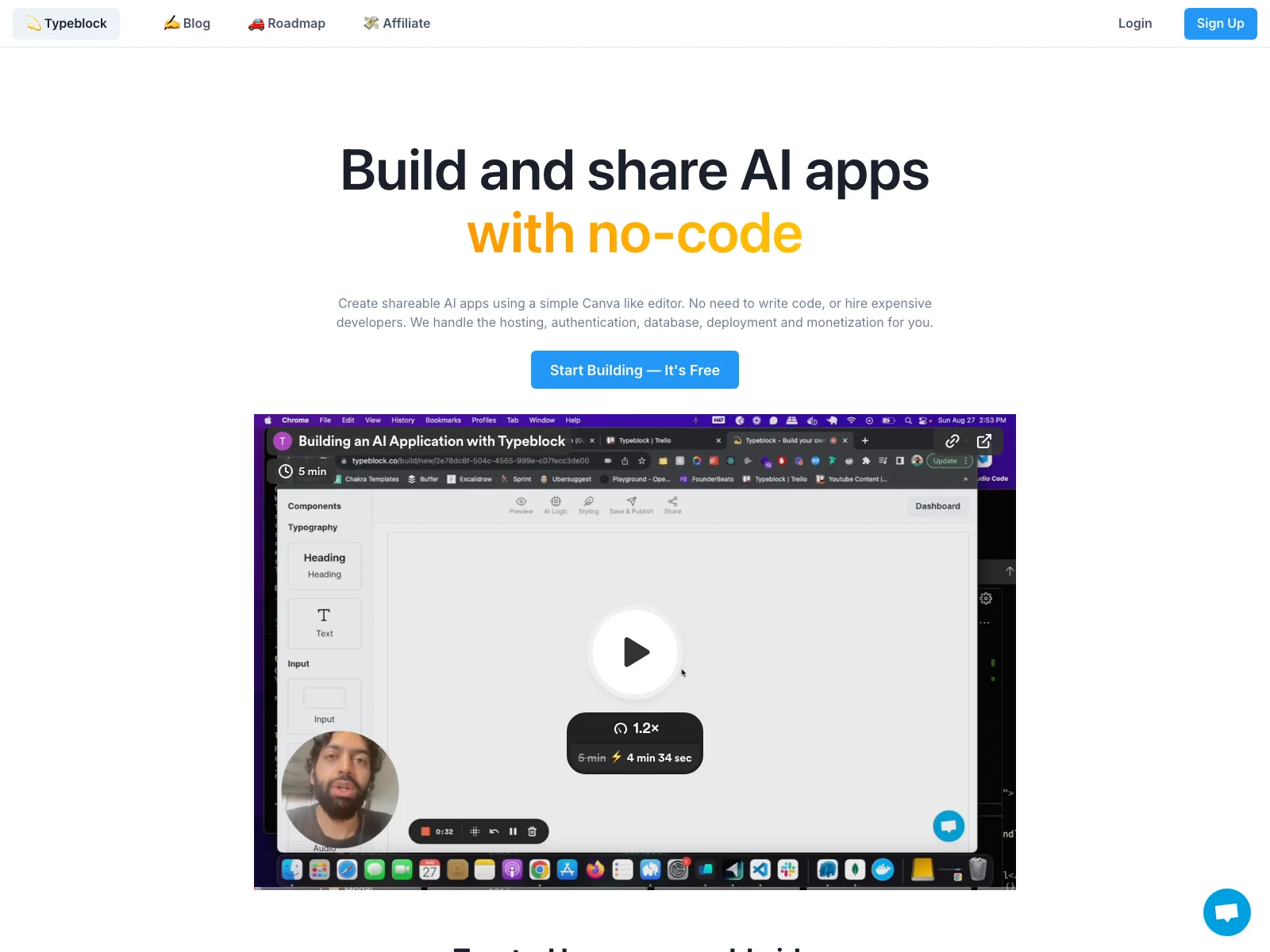 Typeblock: Build AI Apps Effortlessly with No-Code