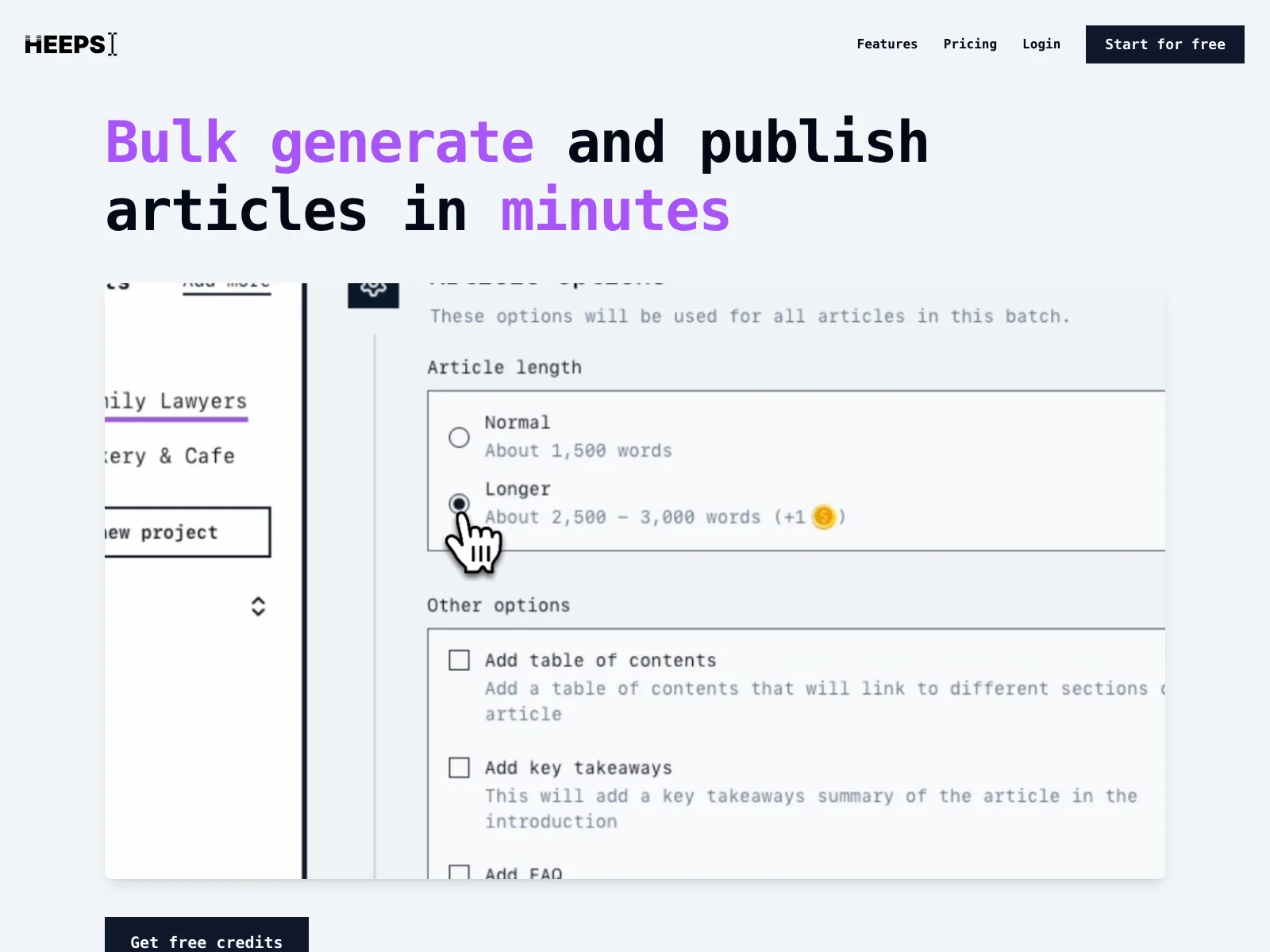 Heeps: Streamlining Content Generation with AI