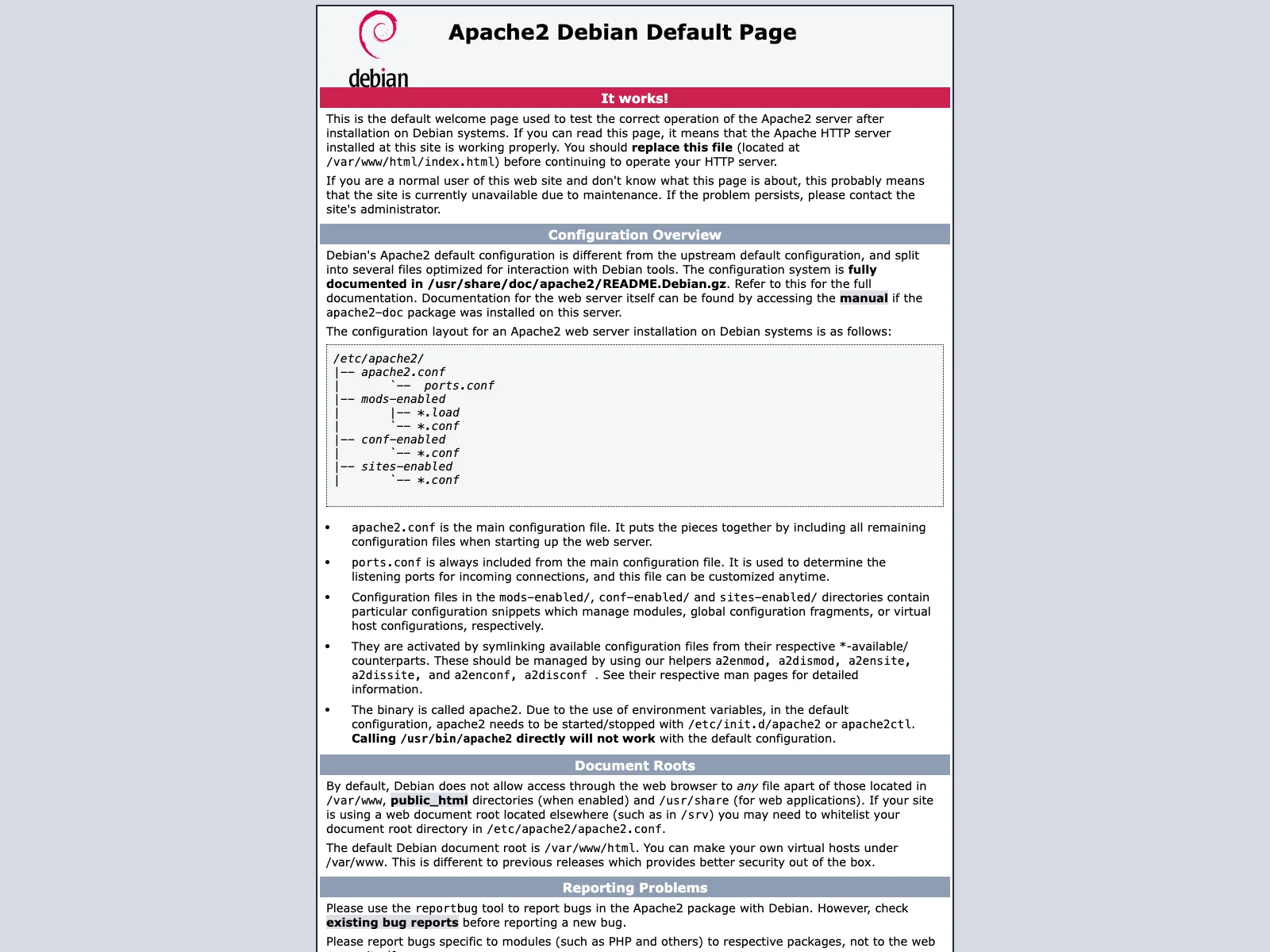 Apache2 Debian Default Page: Ensuring Server Functionality