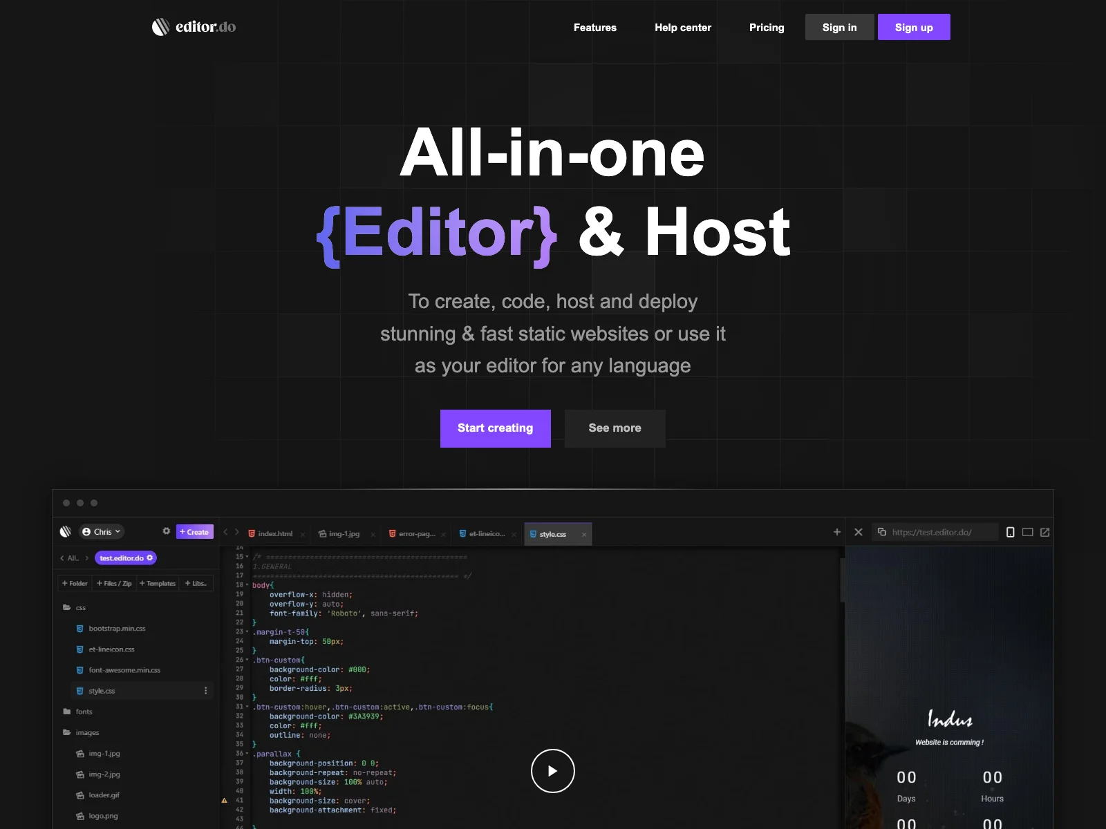 Editor.do: The All-in-One Code Editor, Web Host & Free SSL Provider for Effortless Web Development