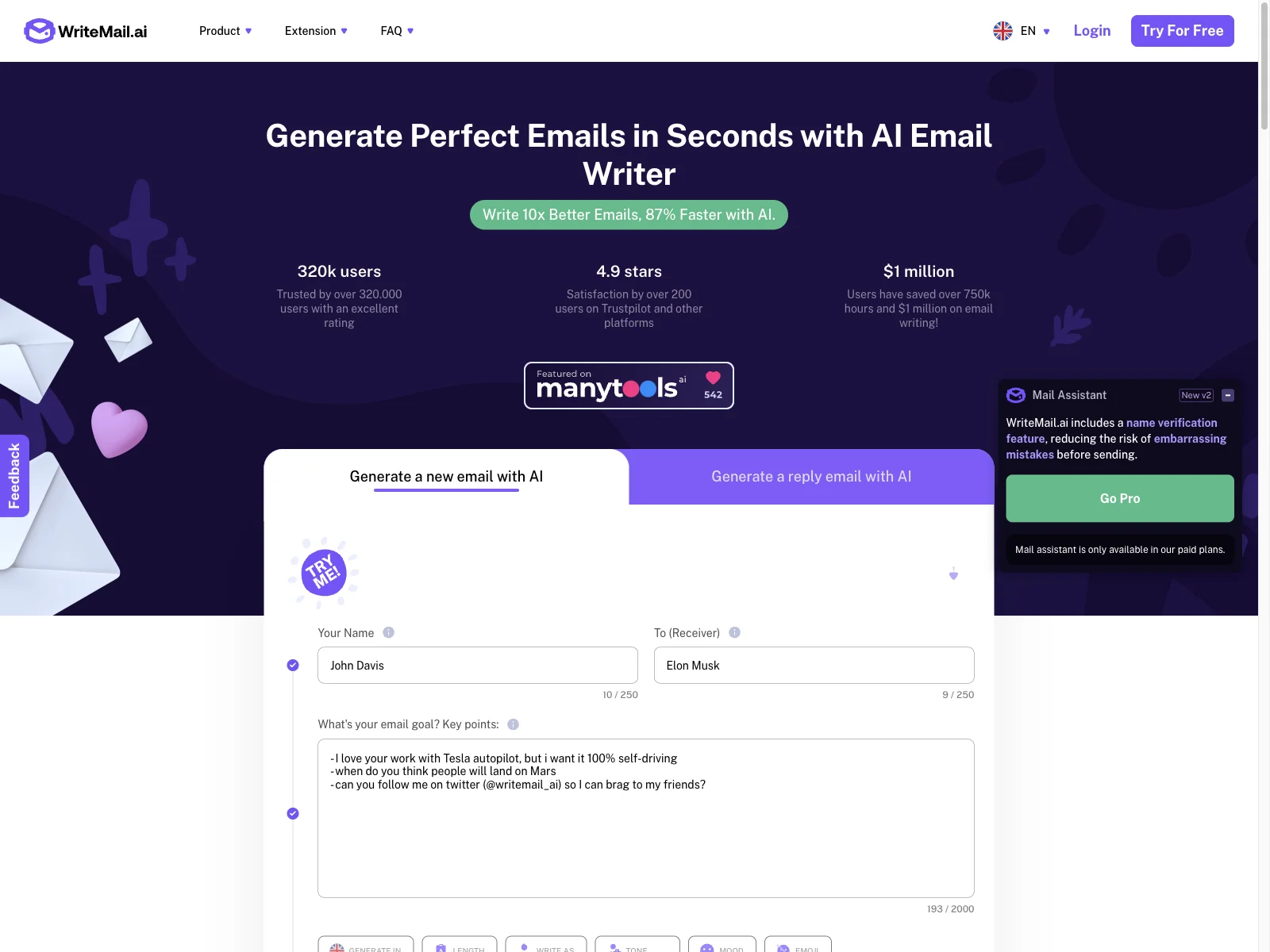 WriteMail.ai: Transform Your Email Writing with AI