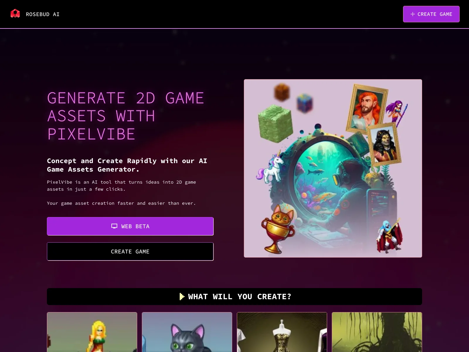 AI-Powered Game Asset Generation with PixelVibe by Rosebud AI