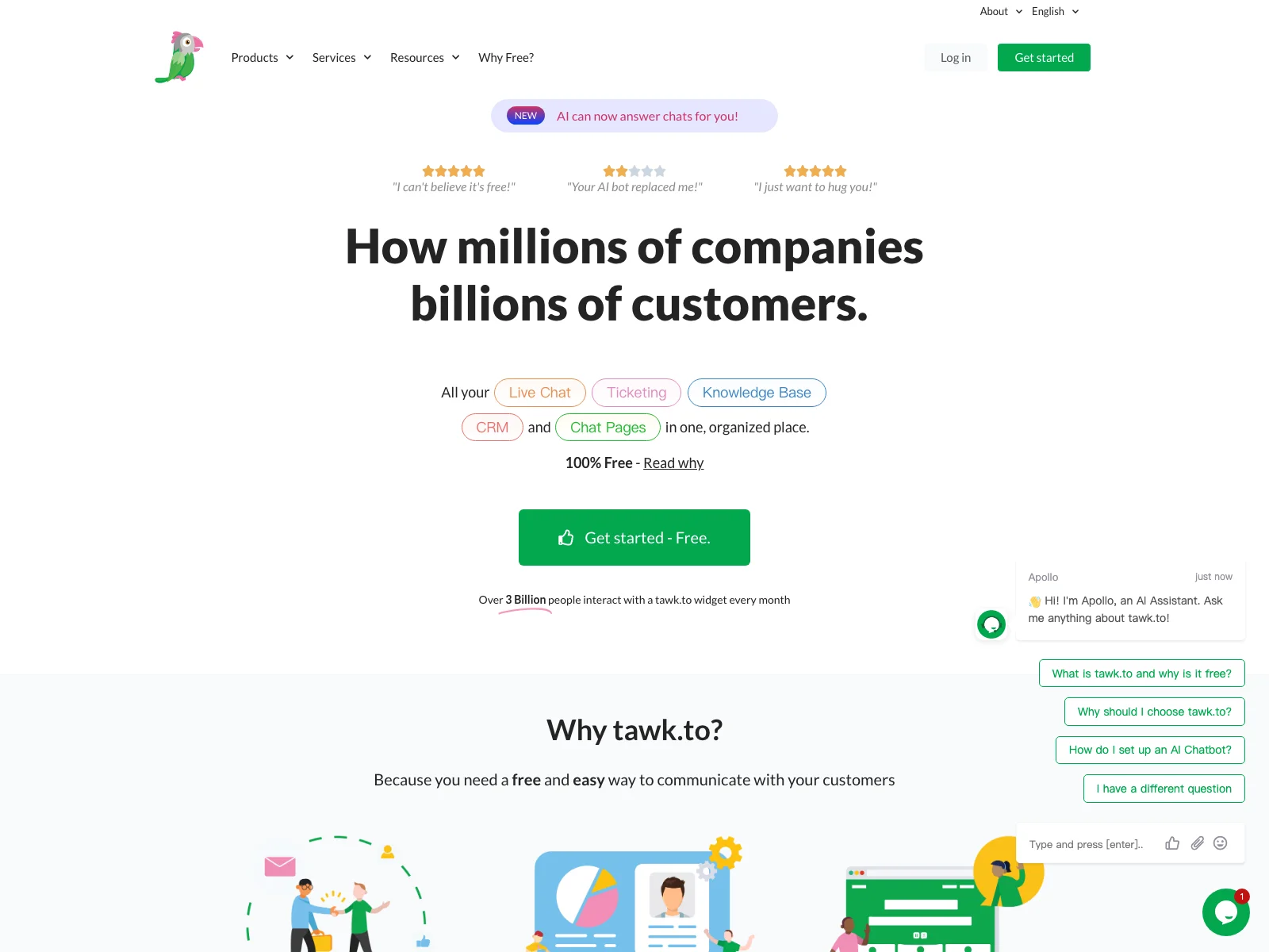 tawk.to - 100% FREE Live Chat for Superior Customer Service