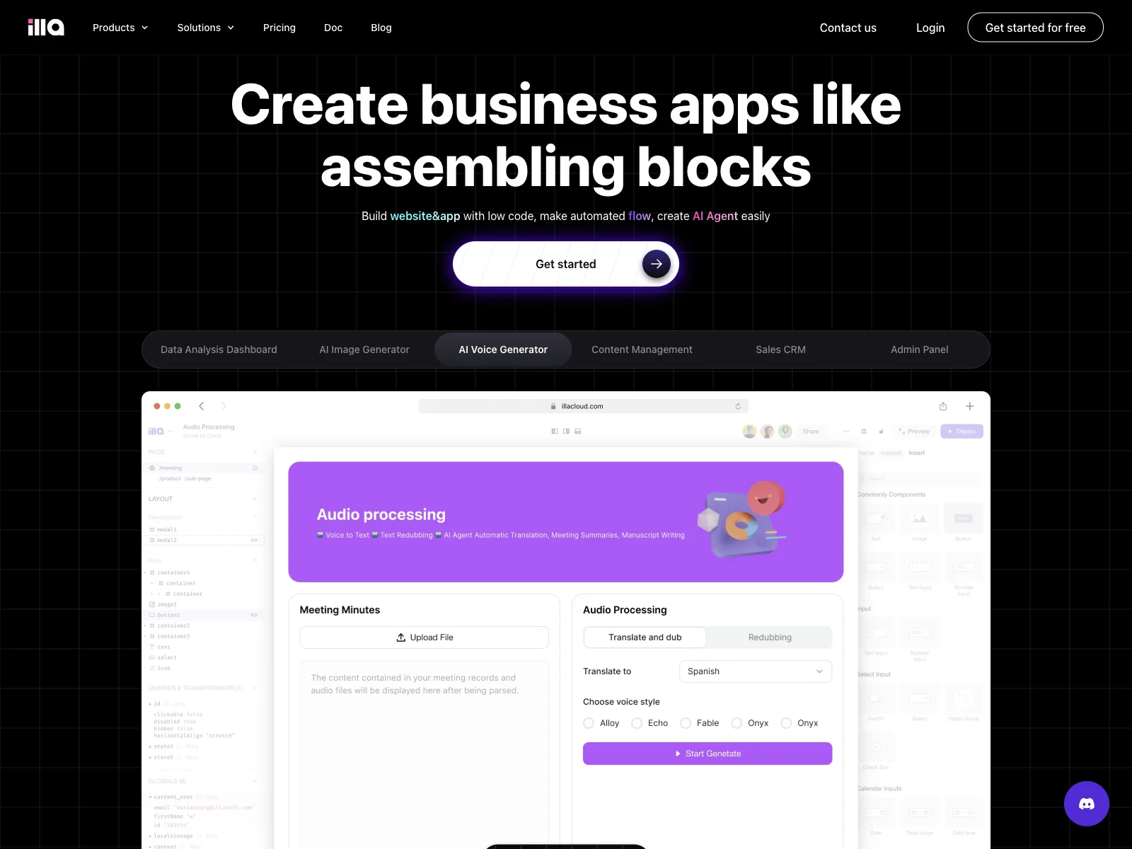 ILLA Cloud: Build Intelligent Business Apps with Ease and AI Power