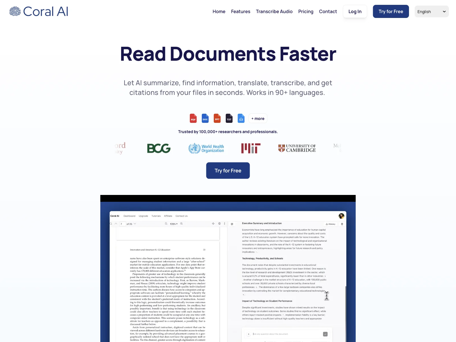 Coral AI: Streamlining Document Processing with AI