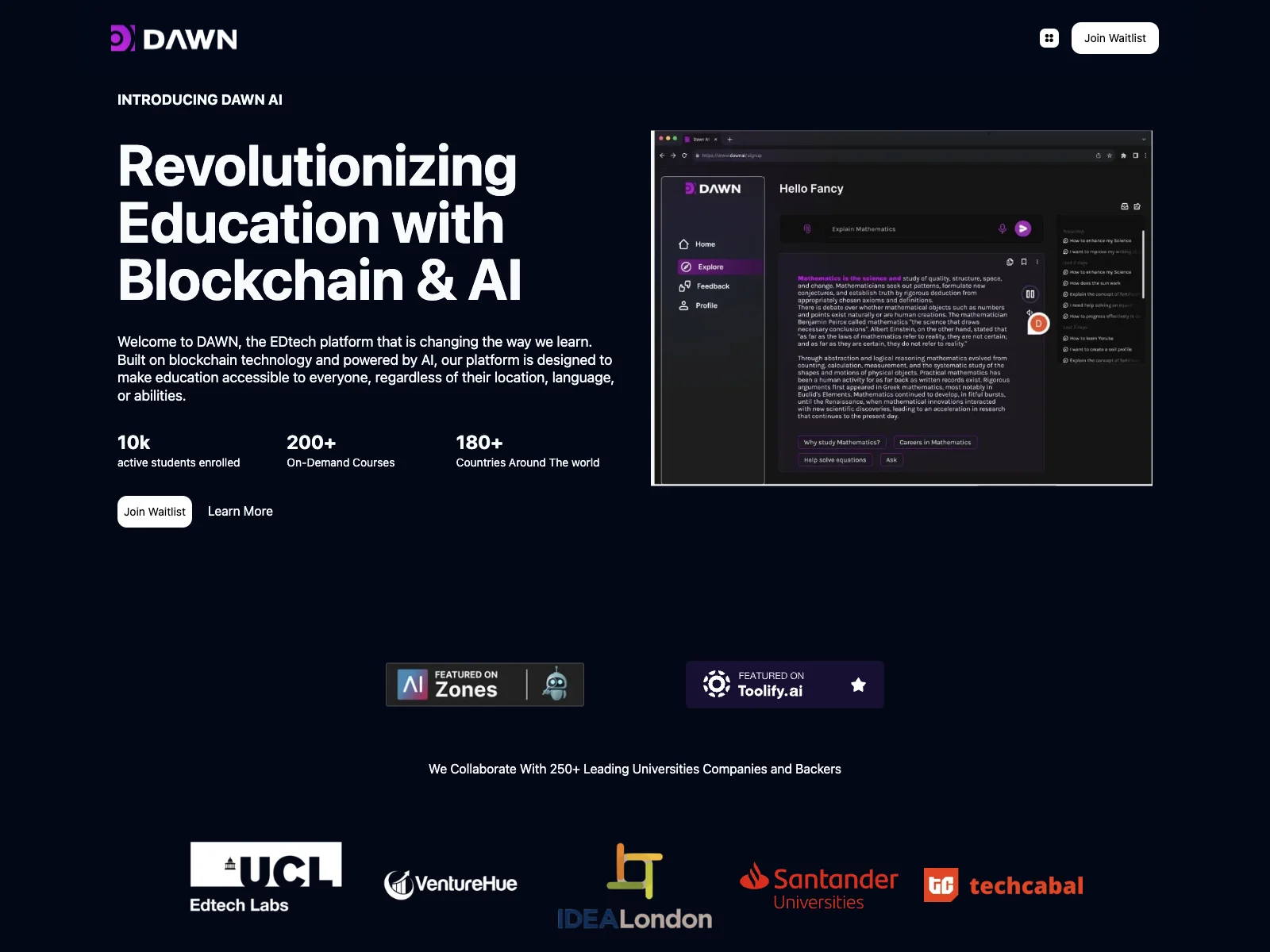 DAWN AI: Revolutionizing Education with Blockchain & AI