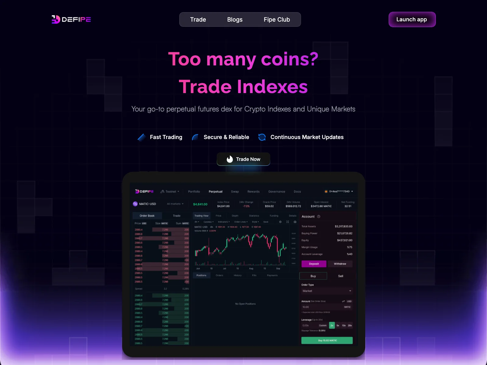 Defipe: The Ultimate Perpetual DEX for Crypto Indices