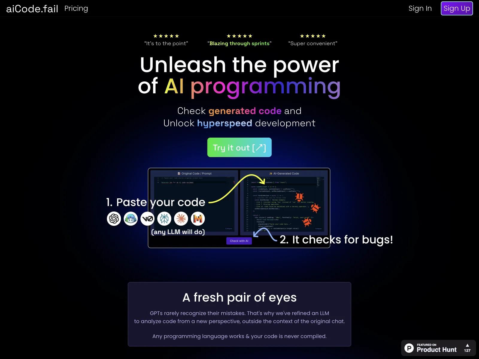 aiCode.fail: Unleash AI Code Checking Power