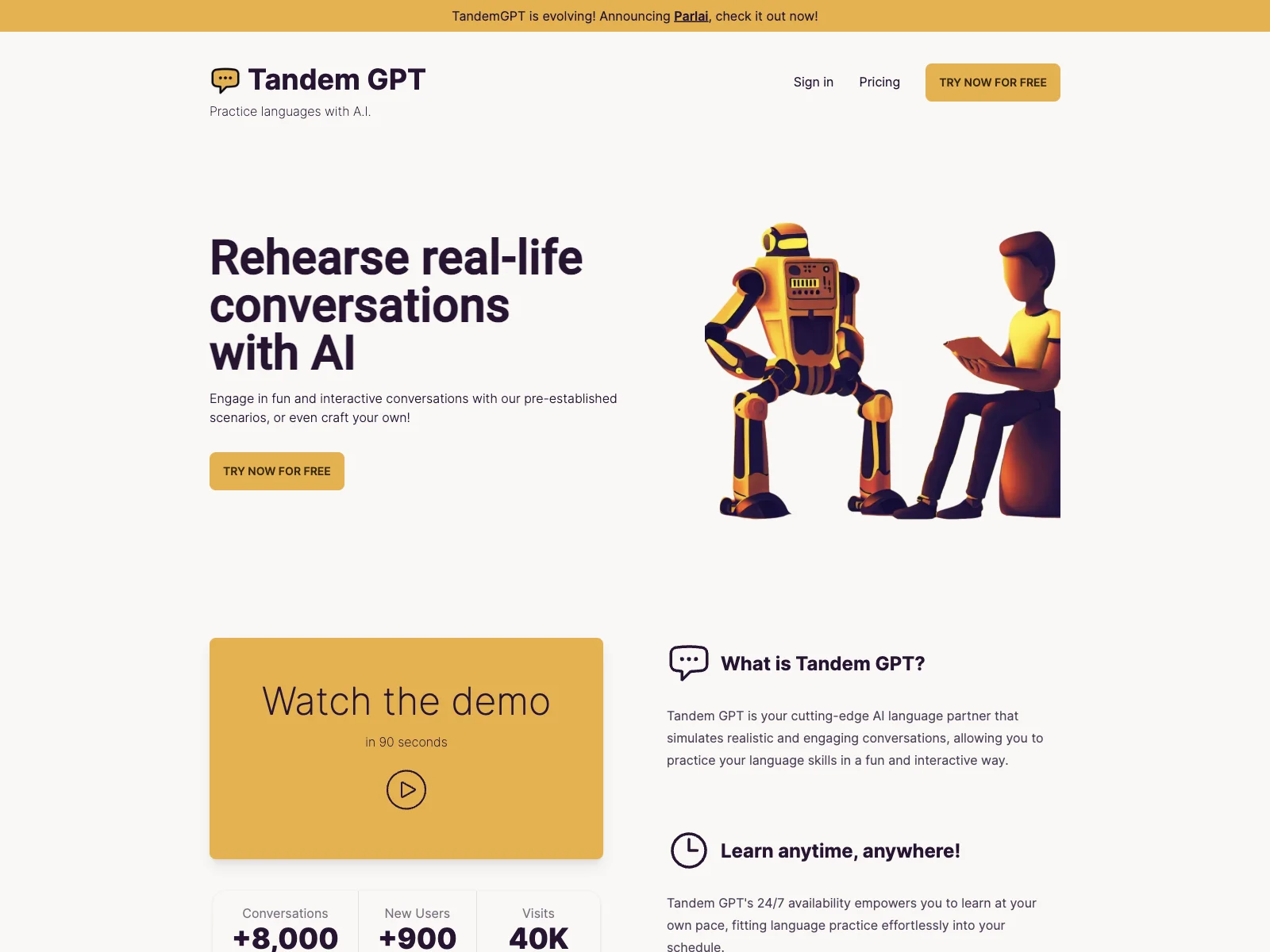 Tandem GPT: Revolutionize Your Language Learning with AI