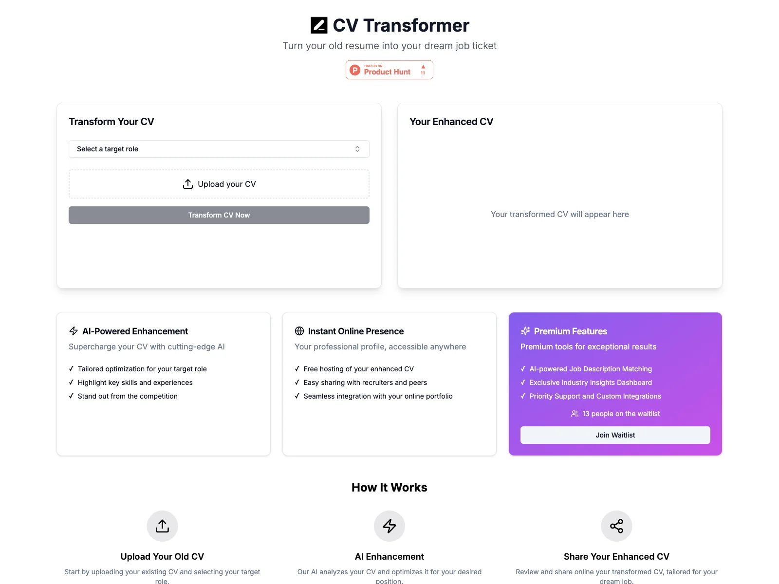 CV Transformer: Supercharge Your CV with AI for Your Dream Job