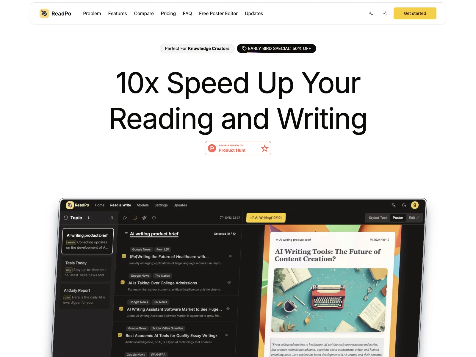 ReadPo - Boost Your Reading and Writing 10x Faster