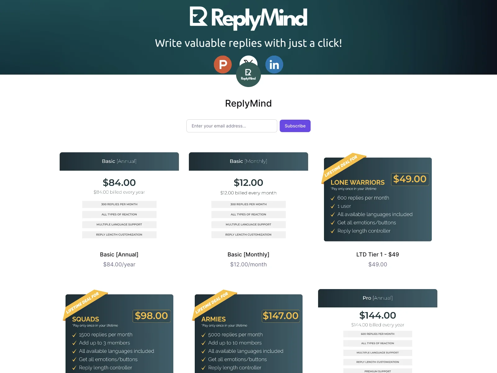 ReplyMind: Enhancing Productivity with AI-Powered Services