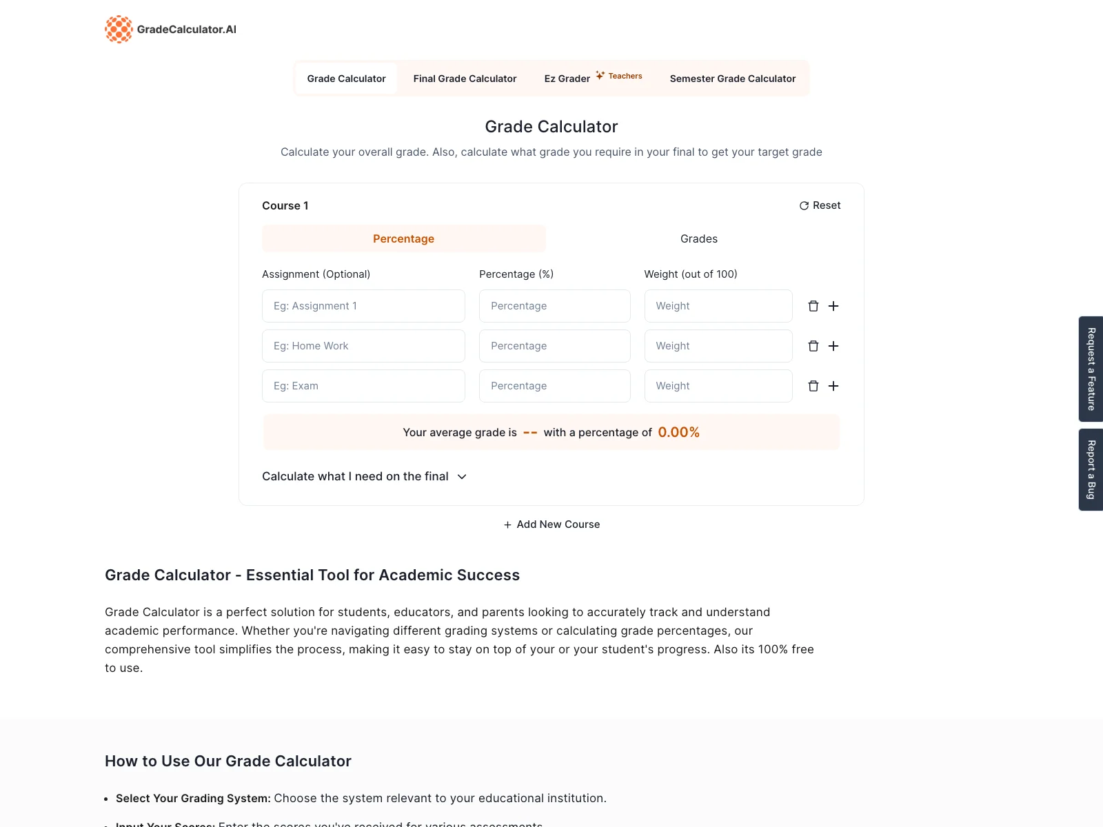 Grade Calculator: Effortlessly Track and Calculate Your Academic Grades for Free