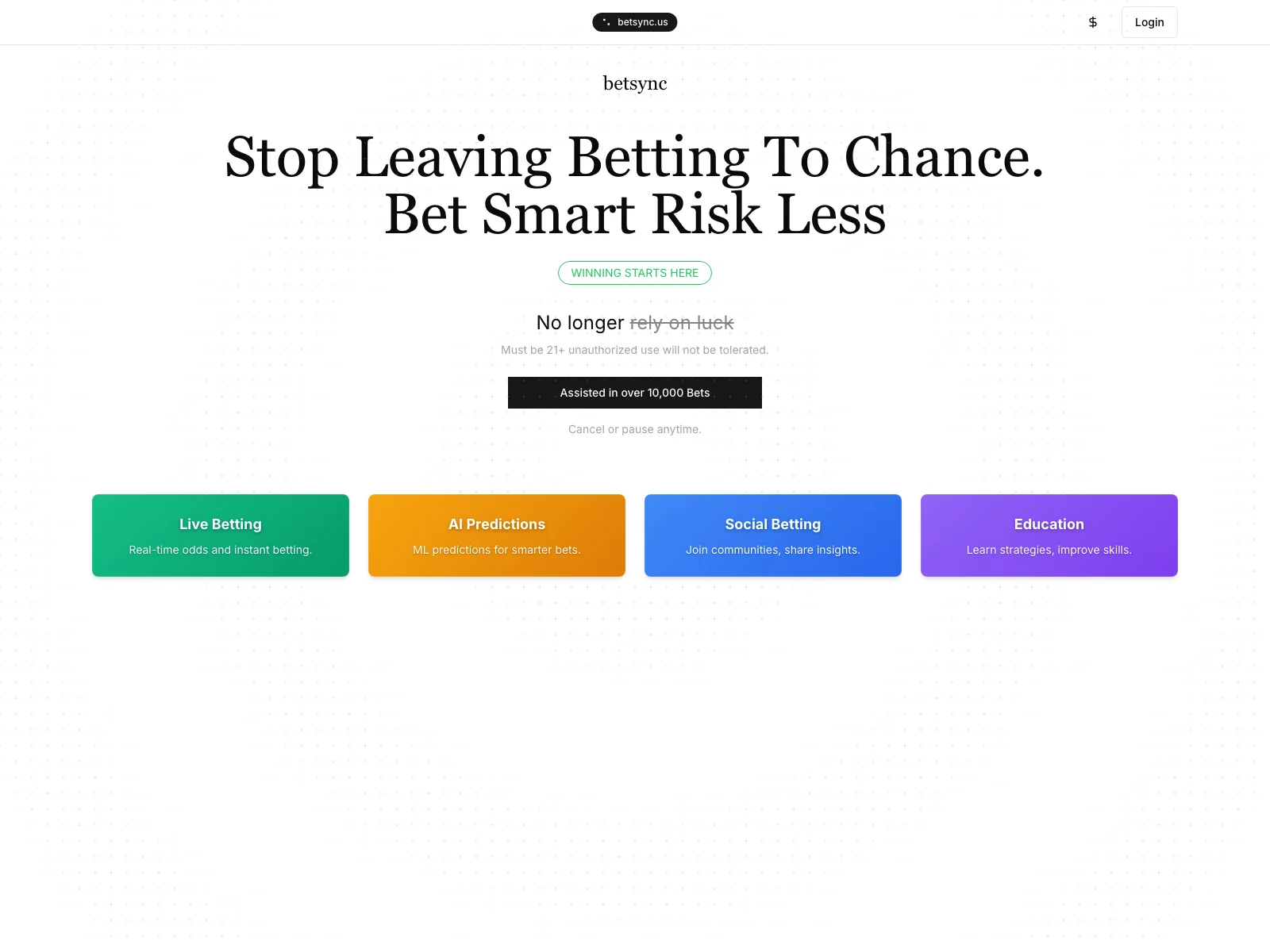 Betsync: Your AI-Powered Betting Companion for Smart and Less Risky Bets