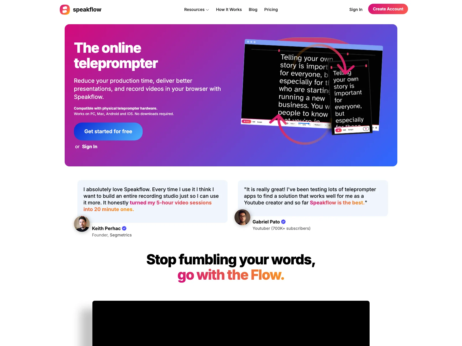 Speakflow: Enhance Presentations with Online Teleprompter