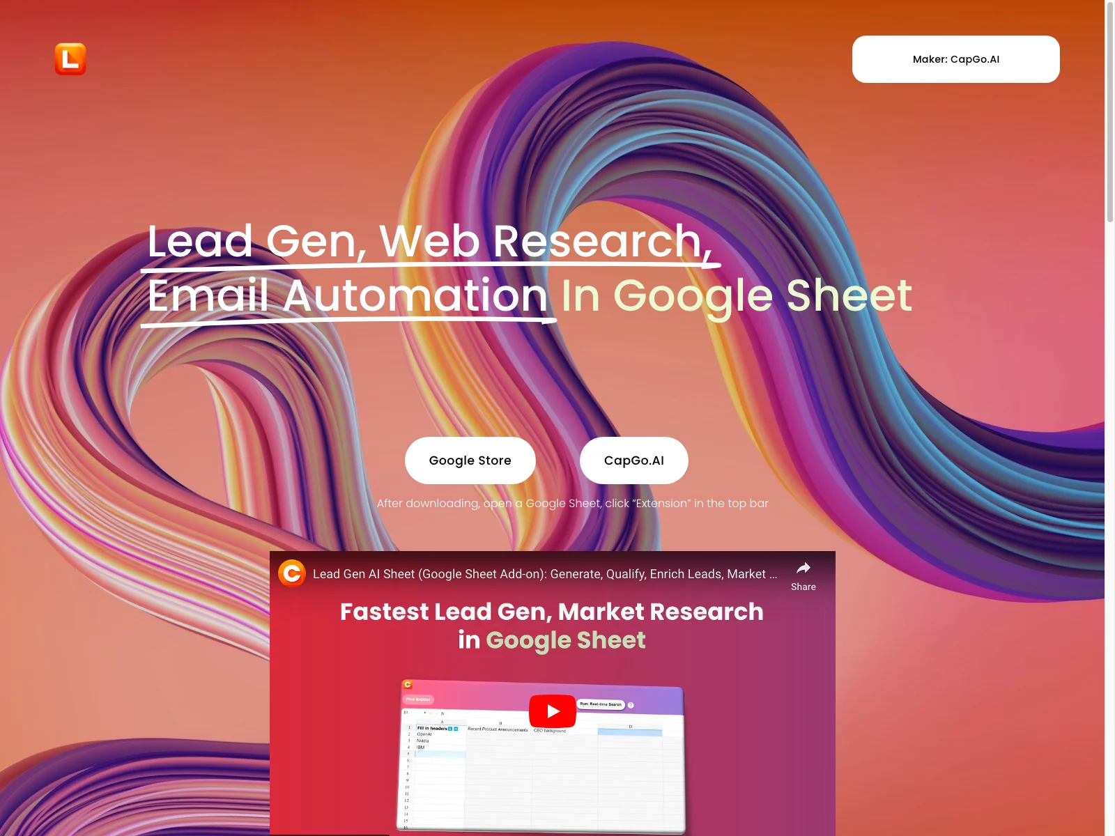 CapGo.AI: Streamlining Lead Gen in Google Sheets