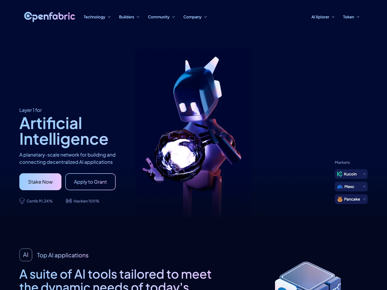 Openfabric: Transforming with Decentralized AI