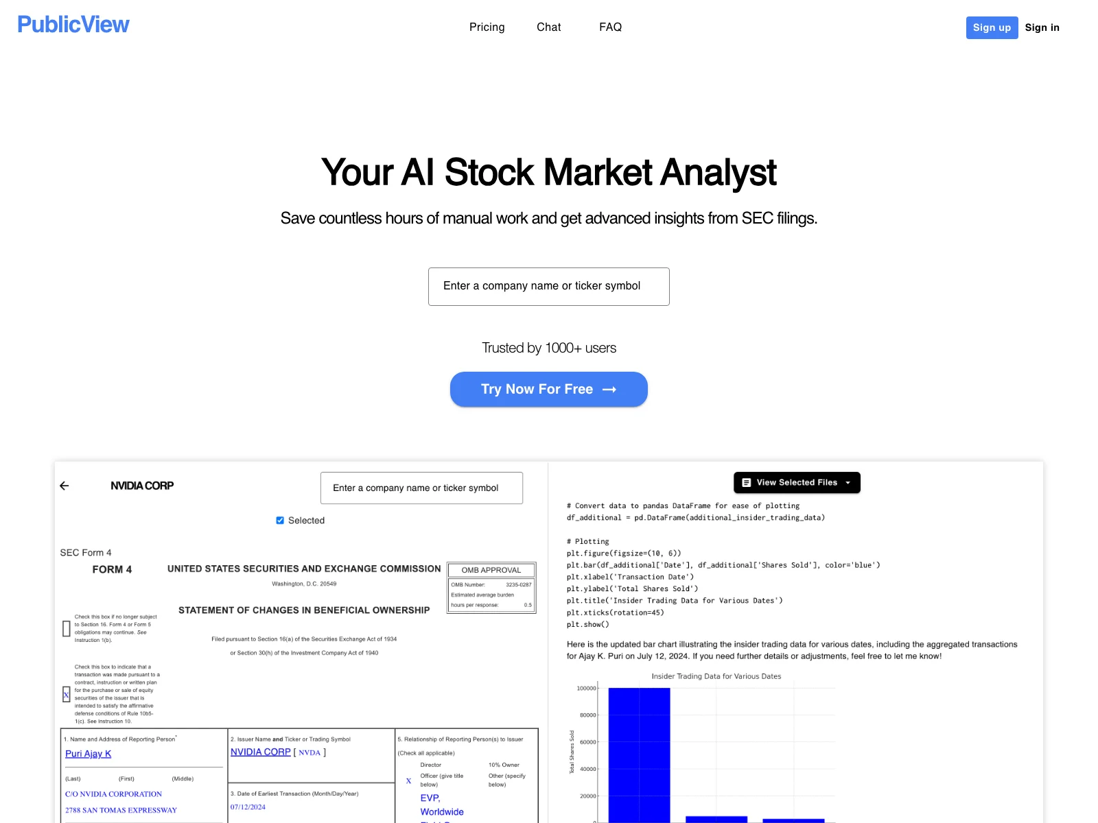 Publicview: Your AI Stock Market Analyst for Advanced Insights and Time Savings