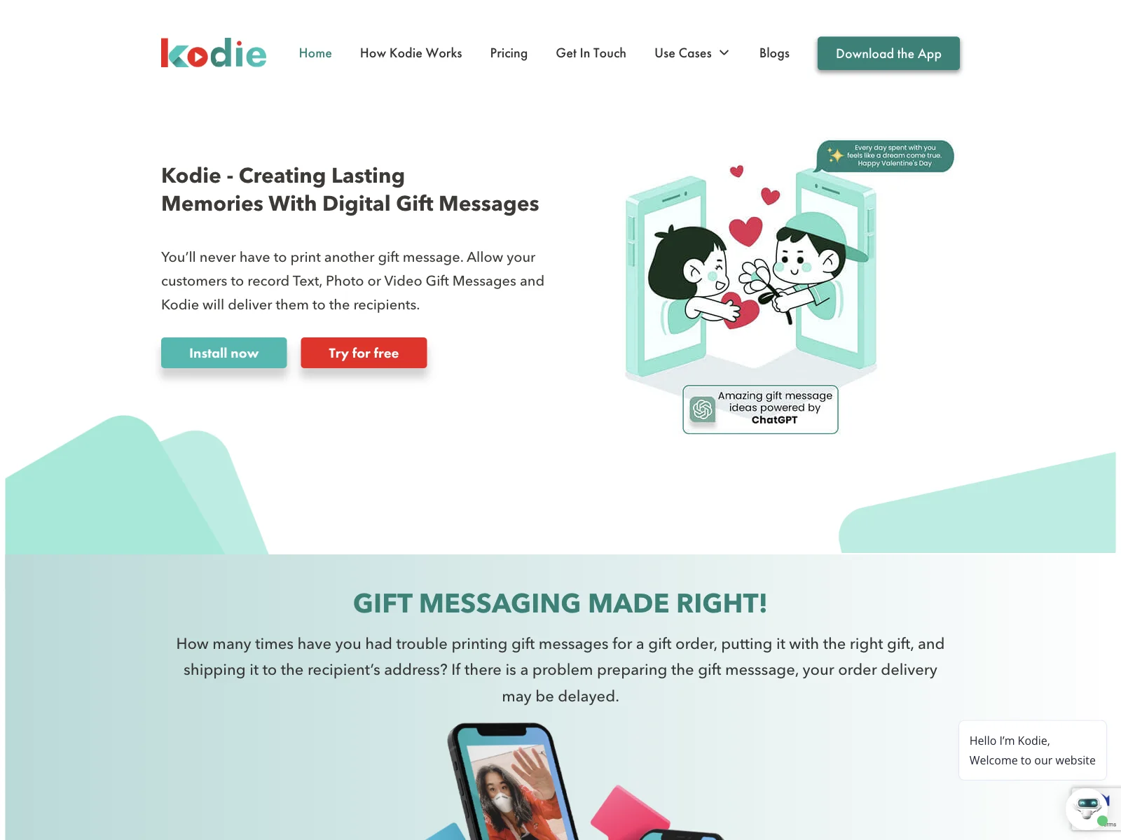 Kodie: Simplify Gift Messaging with AI