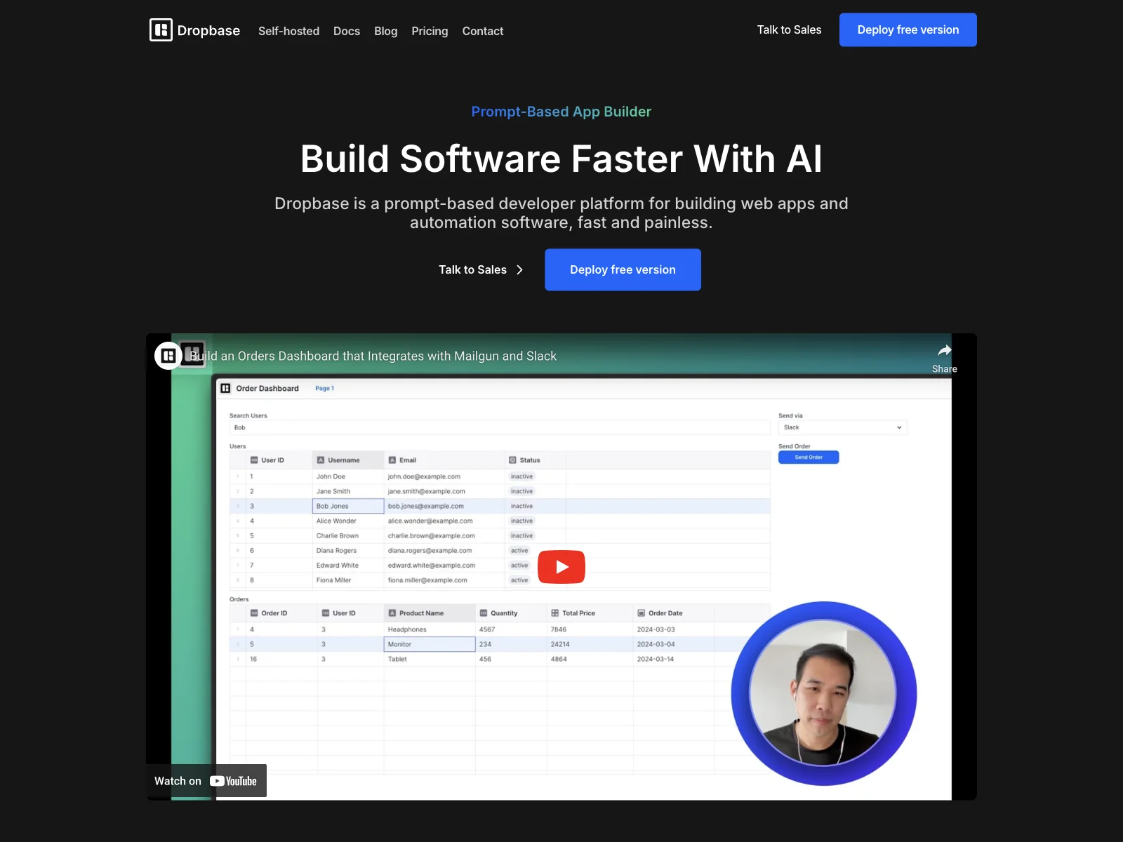 Dropbase AI: Accelerate Software Building with Intelligence