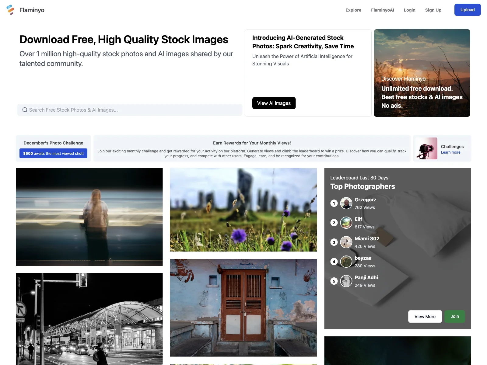 Download Free, High-Quality Stock & AI Images with Flaminyo