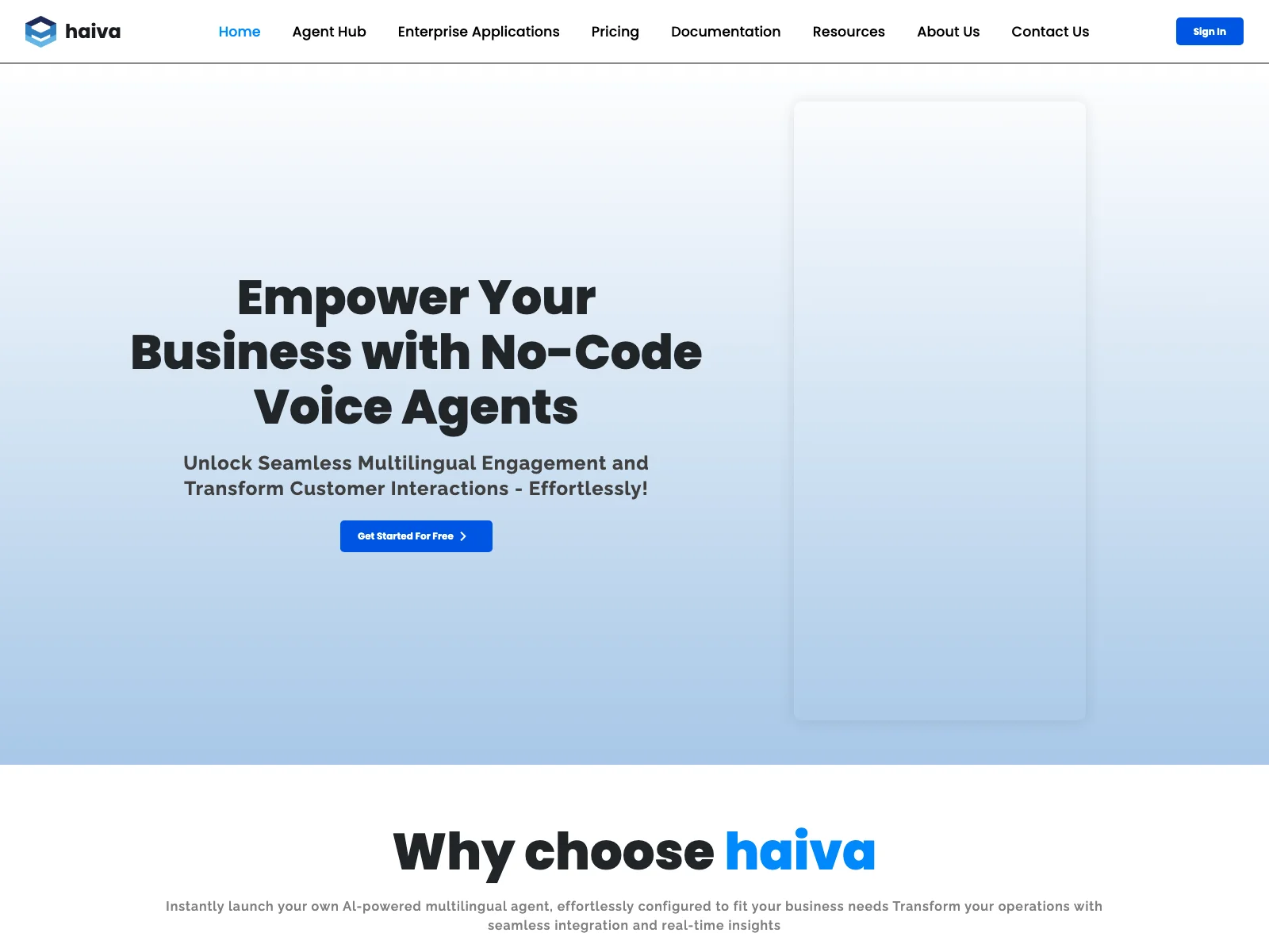 Haiva: Empowering Businesses with AI and Multilingual Agents