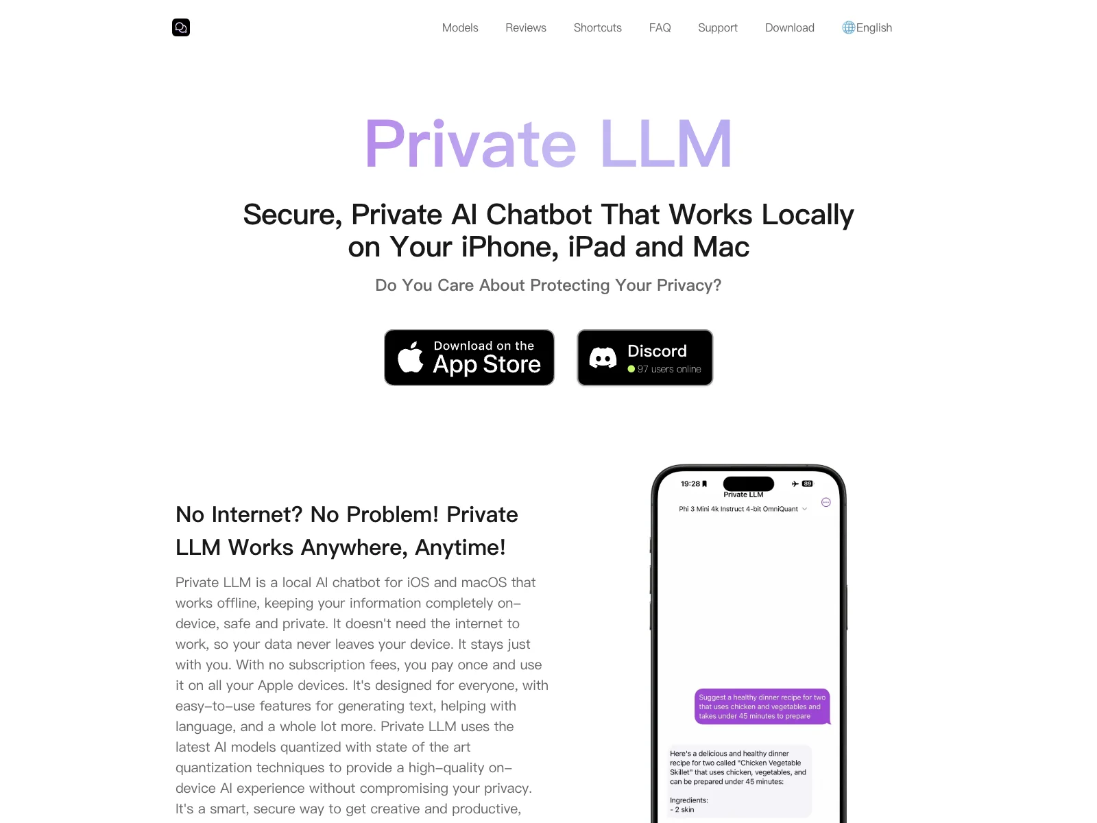 Private LLM: Secure Local AI Chatbot for iOS & macOS with Privacy & Versatile Features