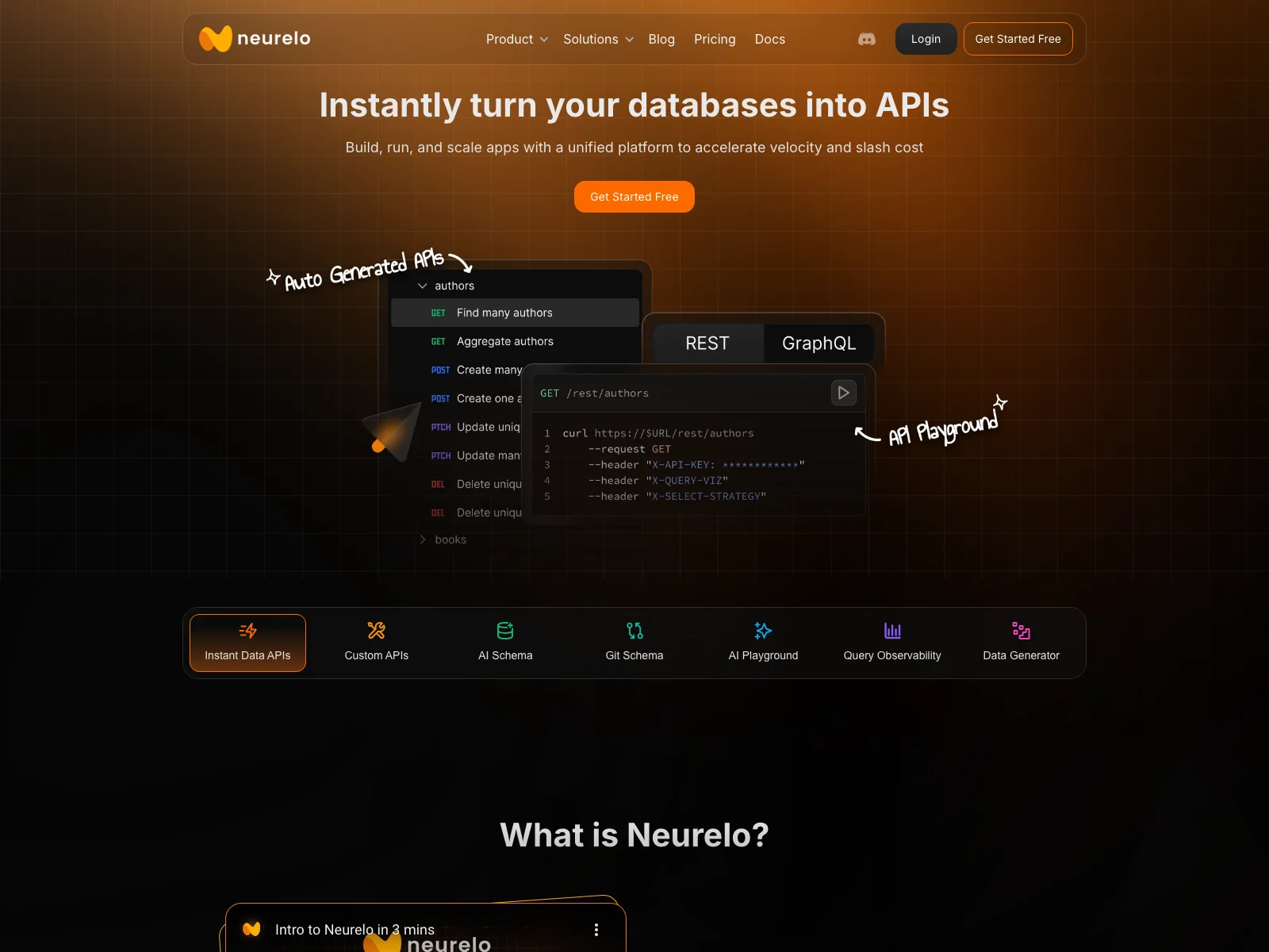 Neurelo: Streamline Database Programming with Cloud Data APIs