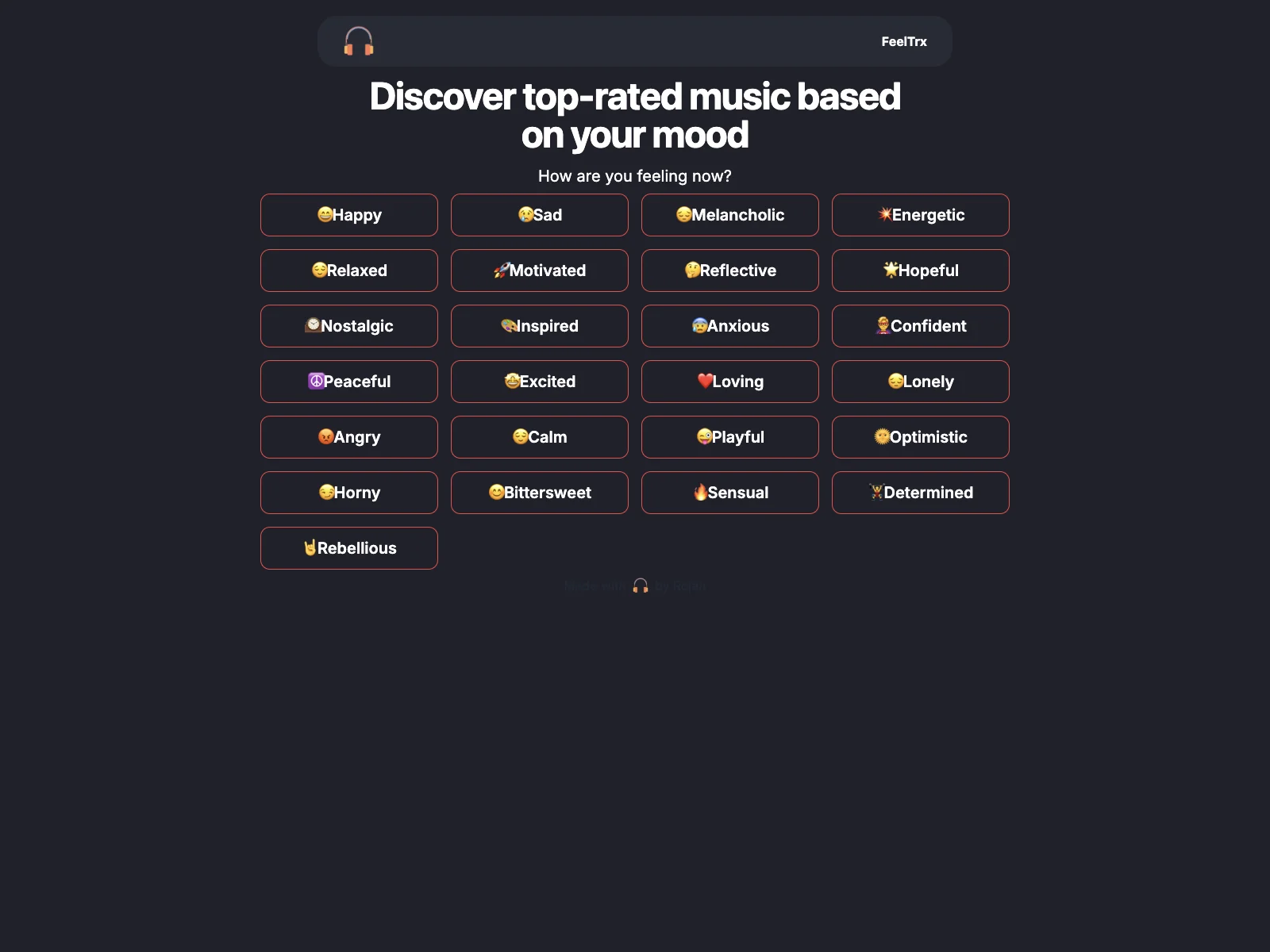 FeelTrx: Discover Music That Matches Your Mood