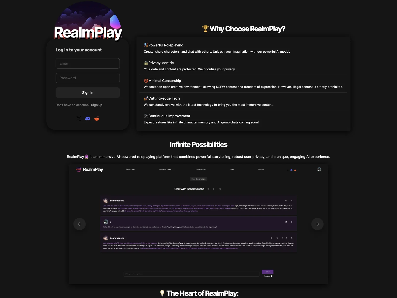 RealmPlay - Immersive Roleplaying with Advanced AI