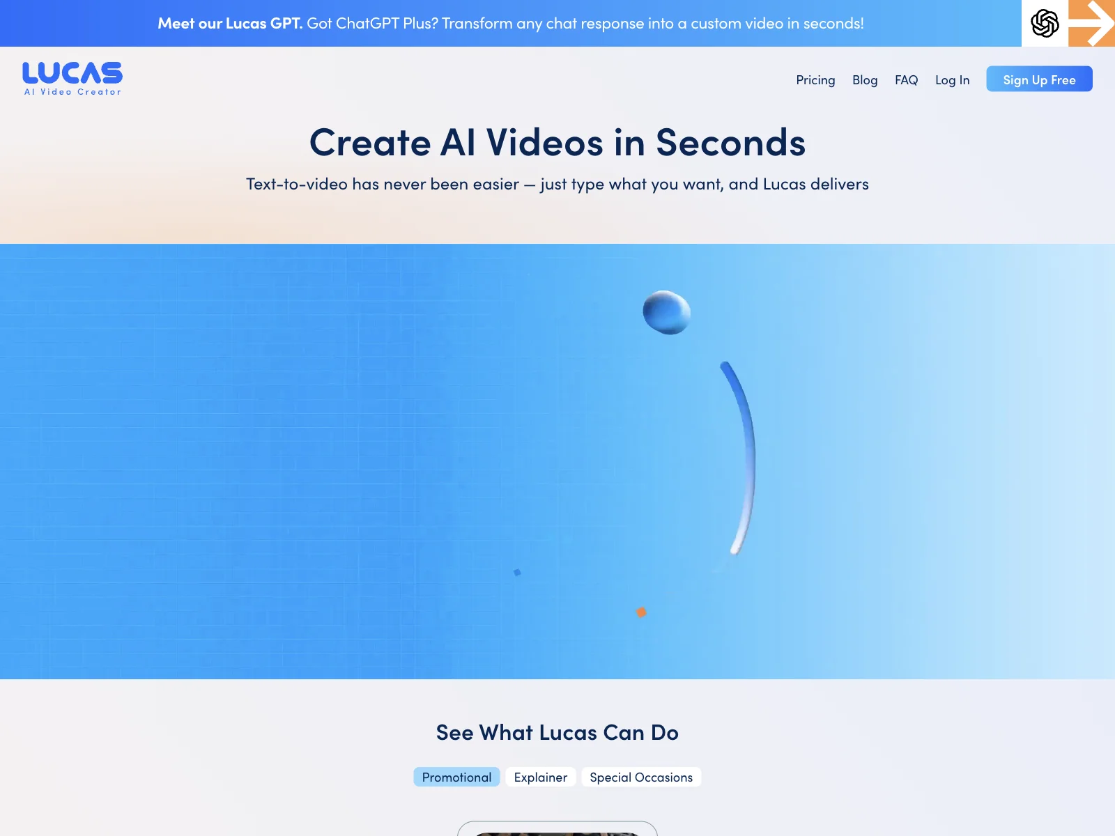 Lucas: Transform Text to Video Instantly