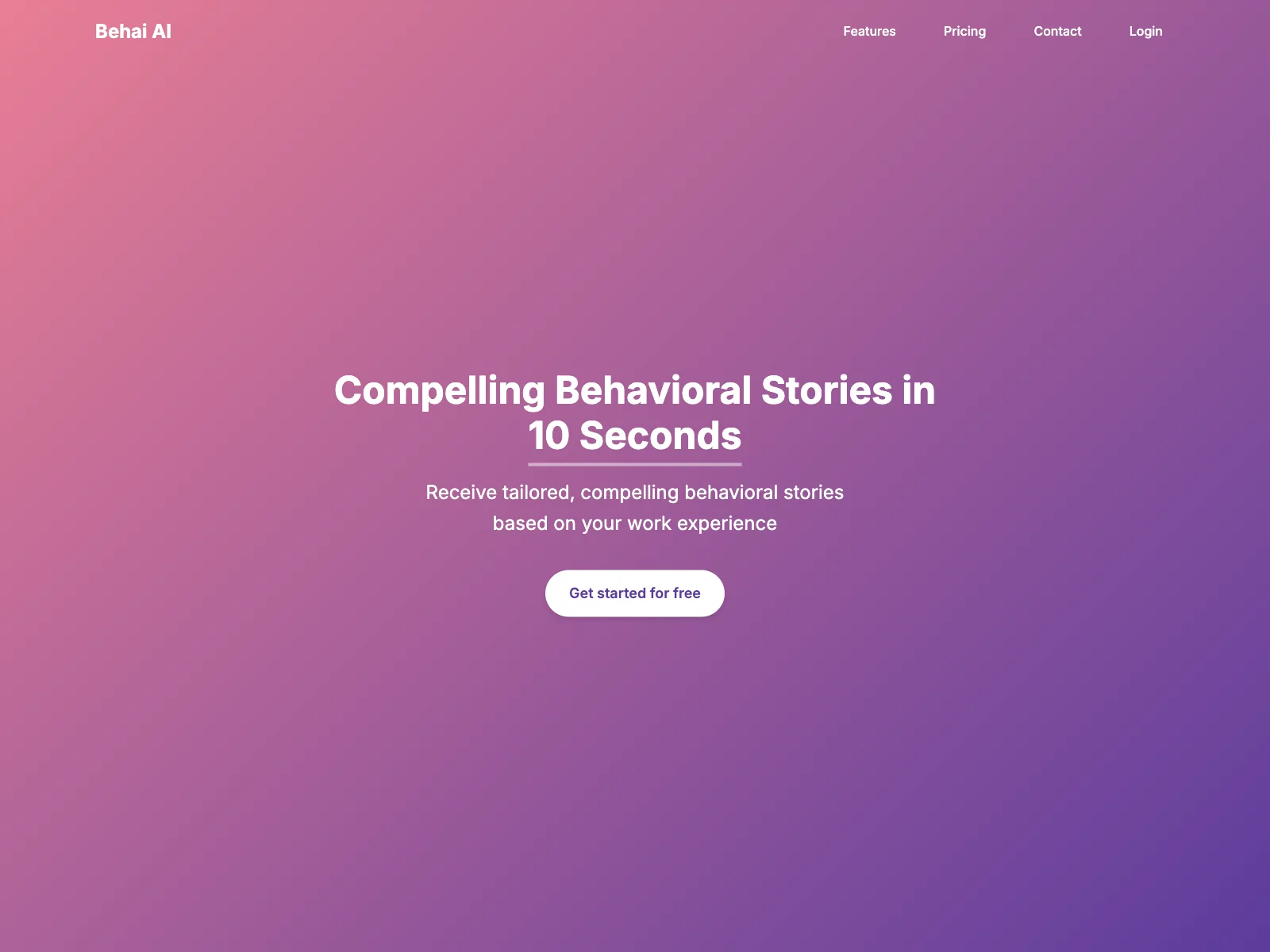 Behai AI - Transform Your Job Search with Compelling Stories