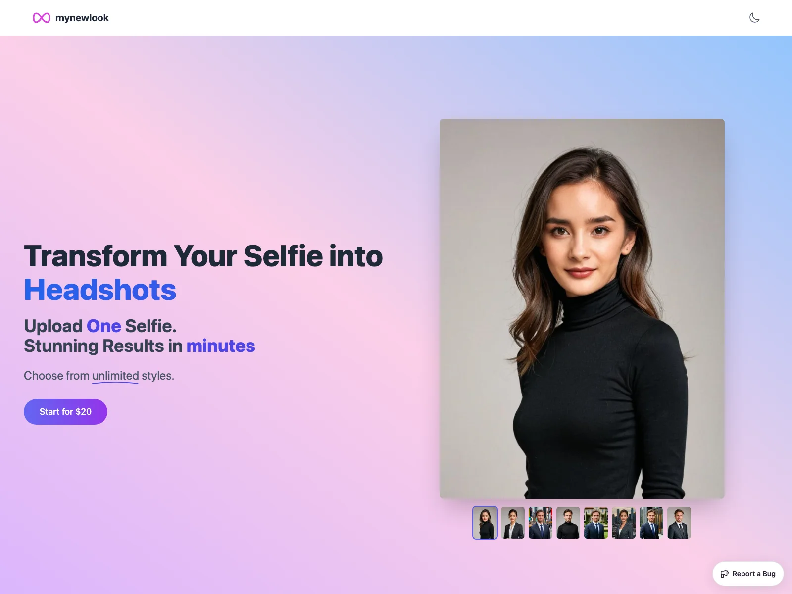 Transform Your Selfie into Professional Headshots with MyNewLook