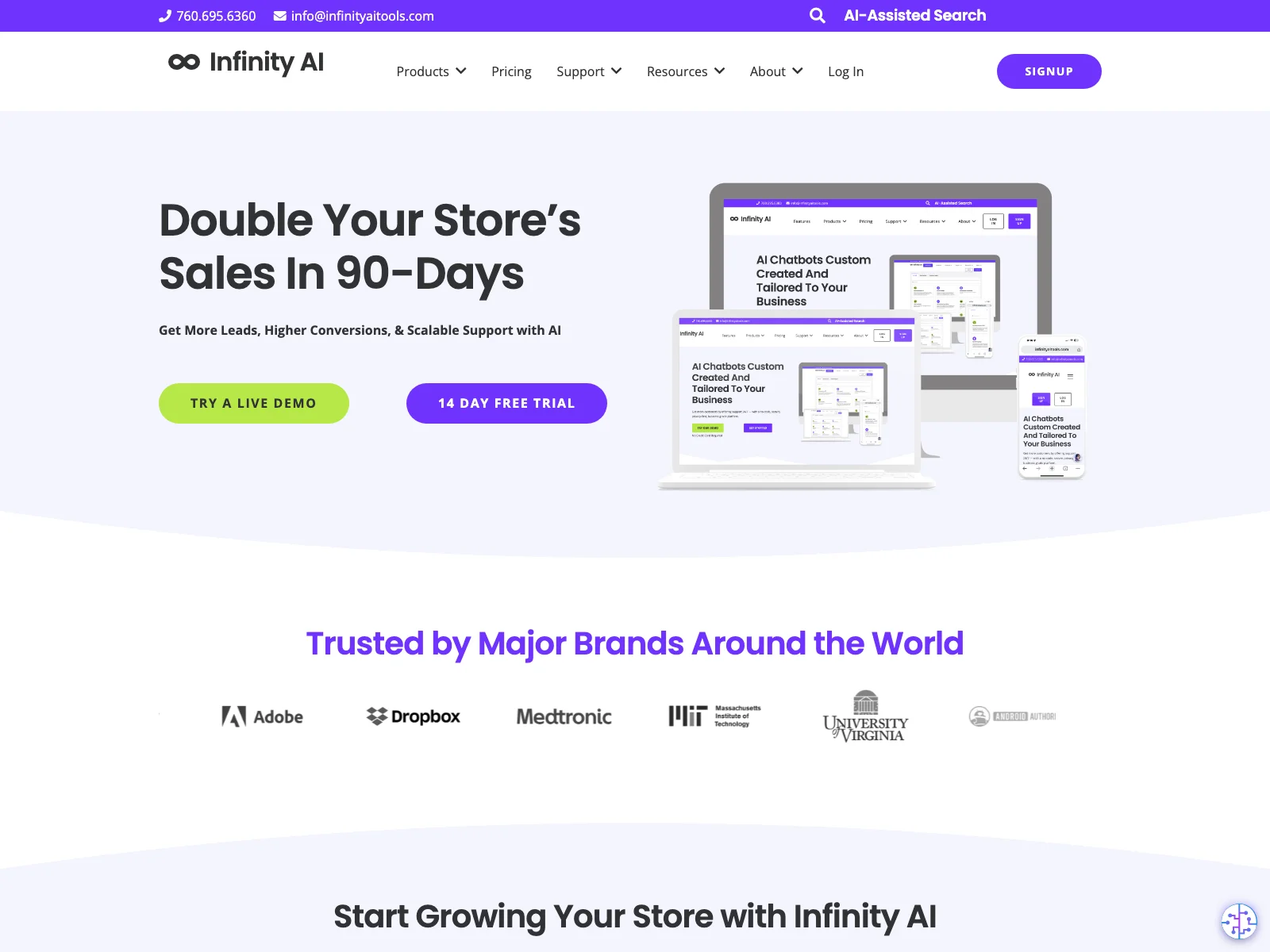 Infinity AI Tools: Boost Your Business with AI-Powered Sales, Leads & Support